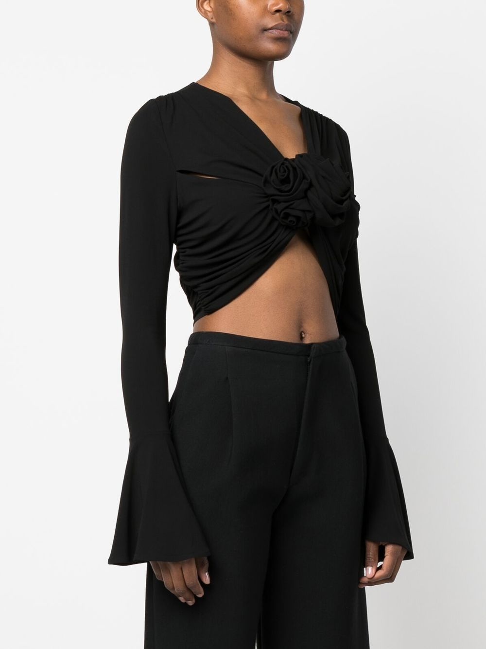 cropped long-sleeve top - 3