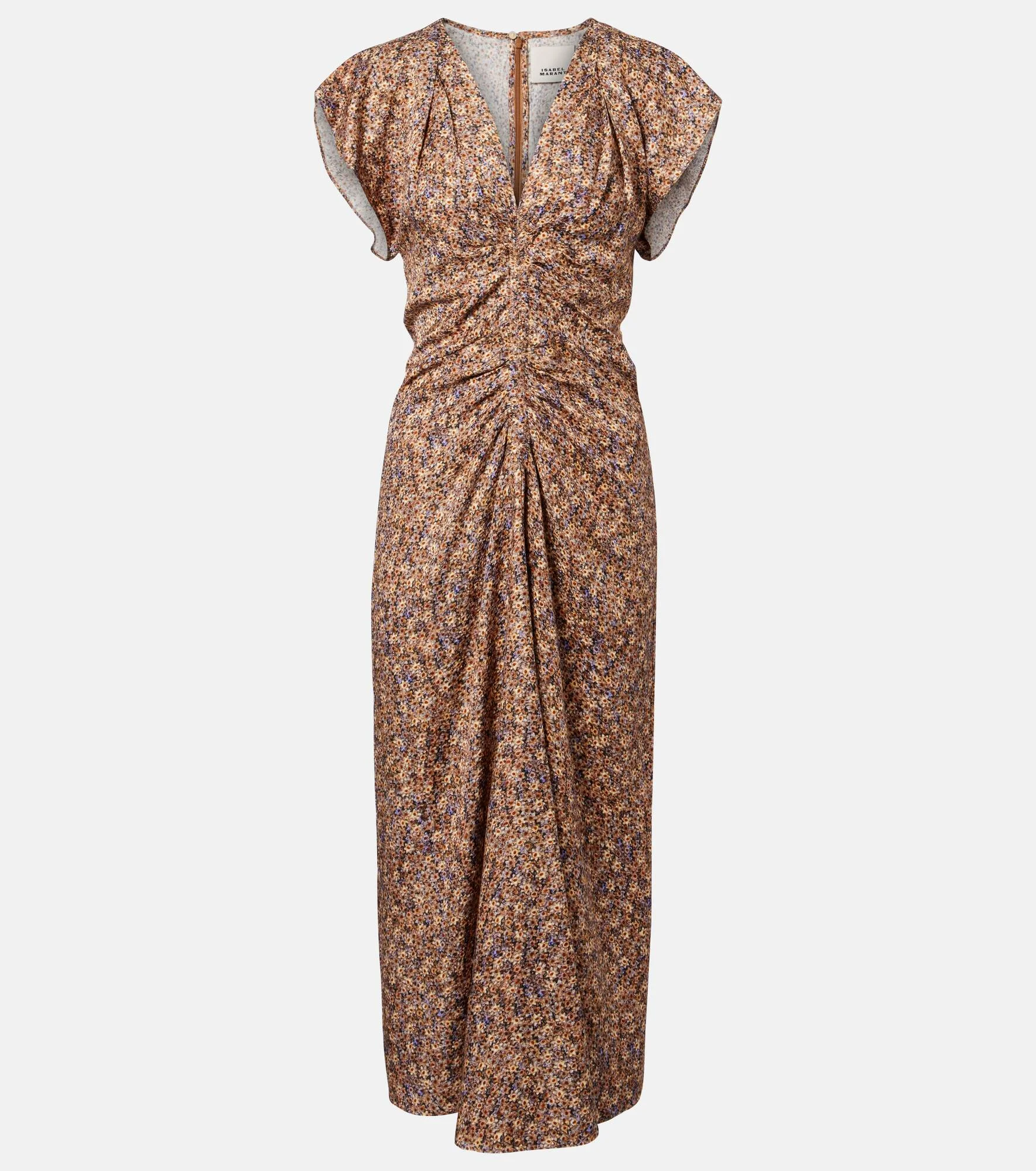 Lyndsay floral gathered midi dress - 1