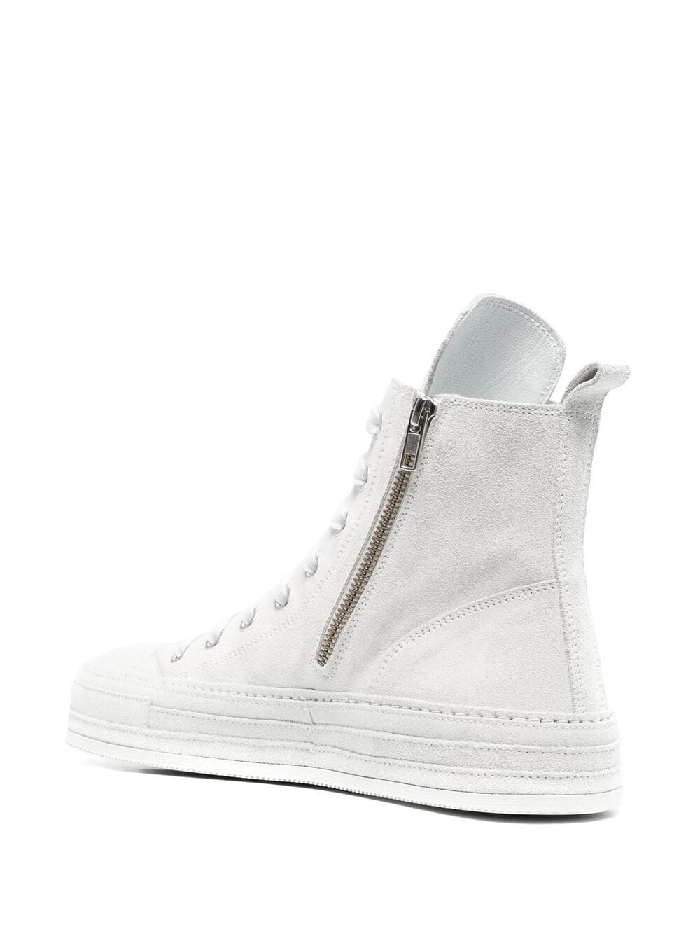 high-top leather sneakers - 3