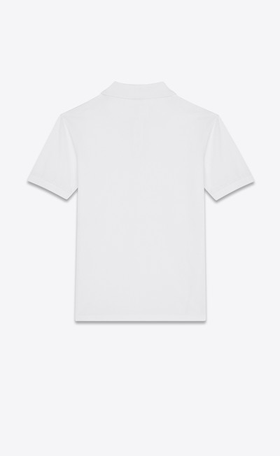 SAINT LAURENT monogram polo shirt in cotton piqué outlook