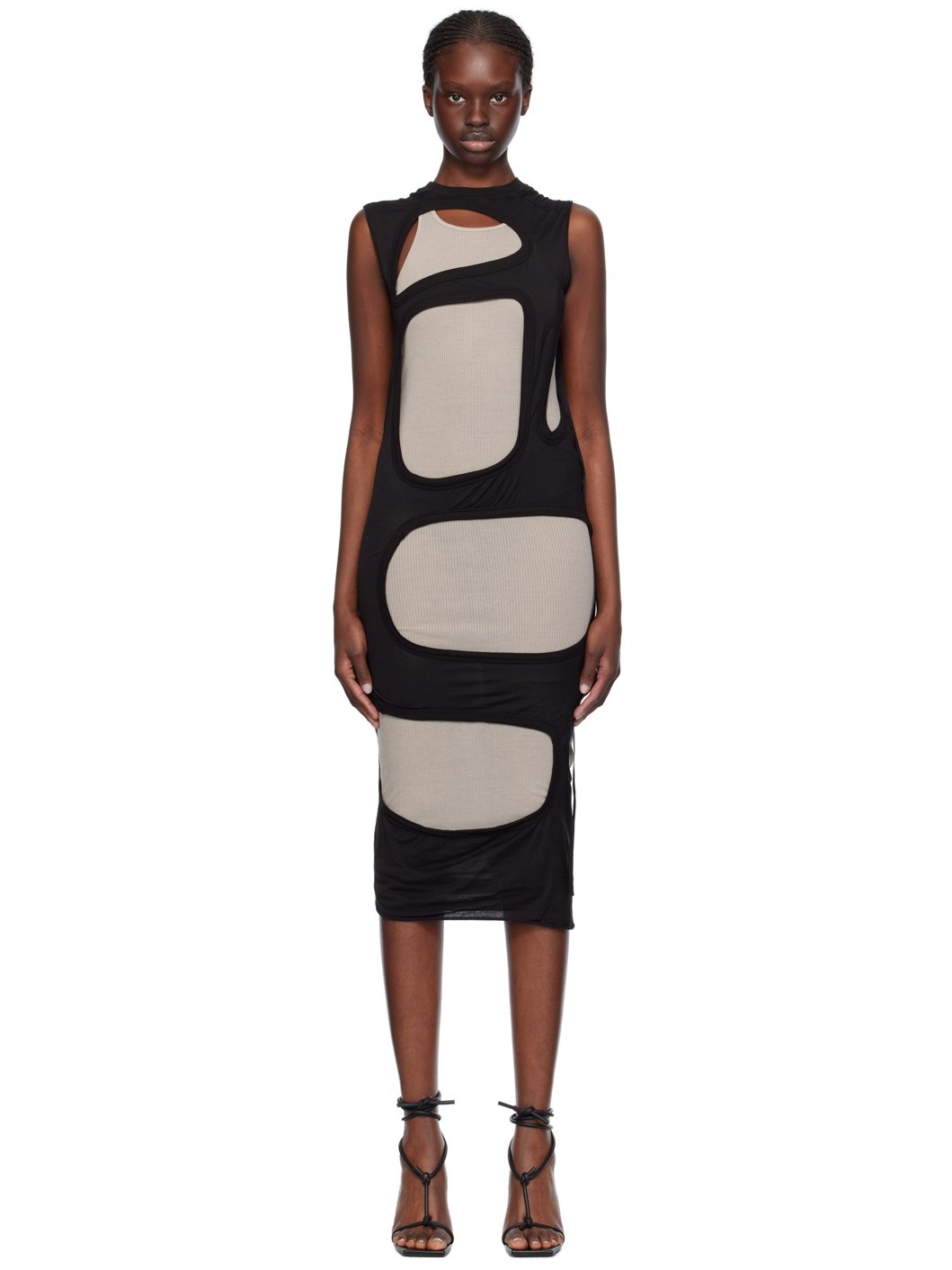 Black Membrane II Midi Dress - 1