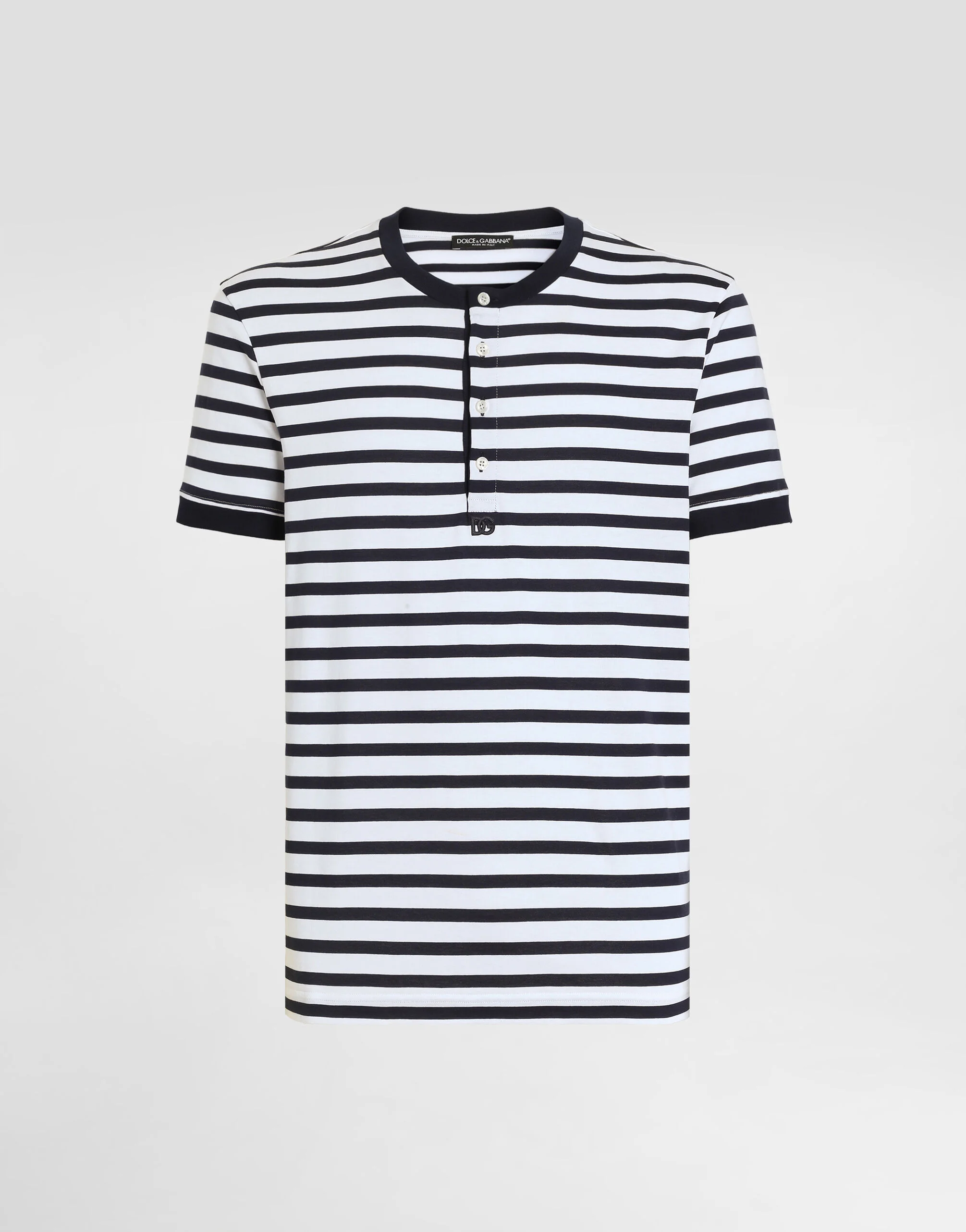 Serafino striped cotton t-shirt - 1