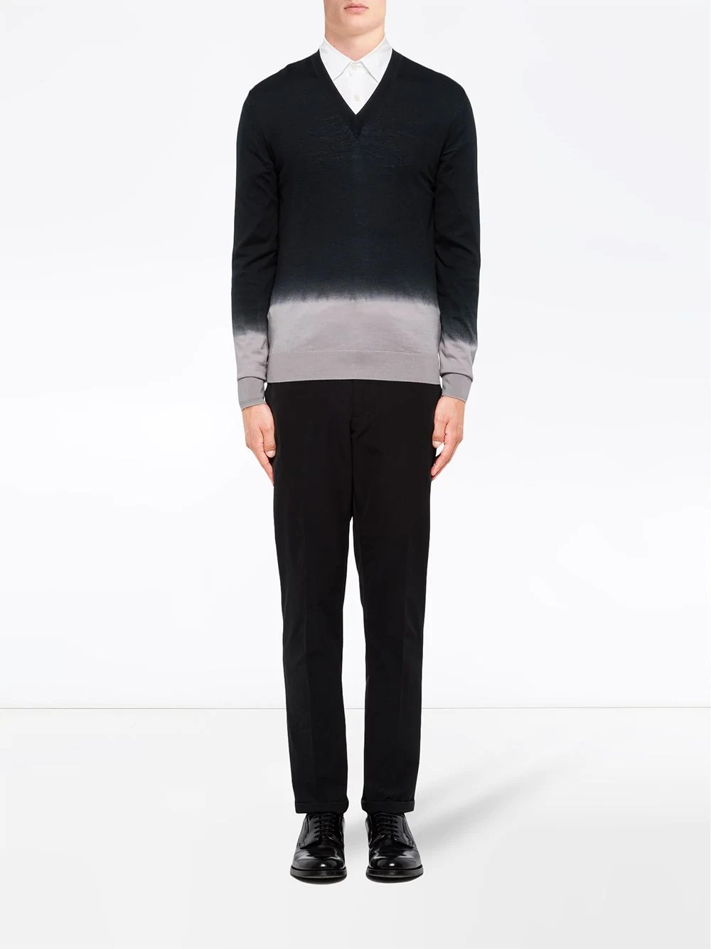 gradient-effect wool jumper  - 2