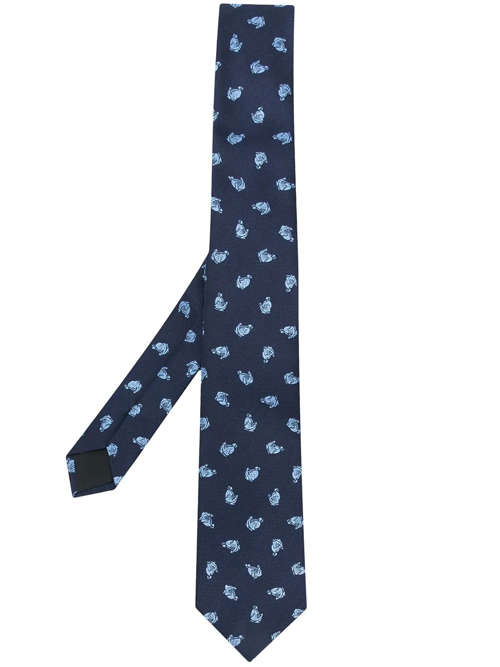 logo silk tie - 1