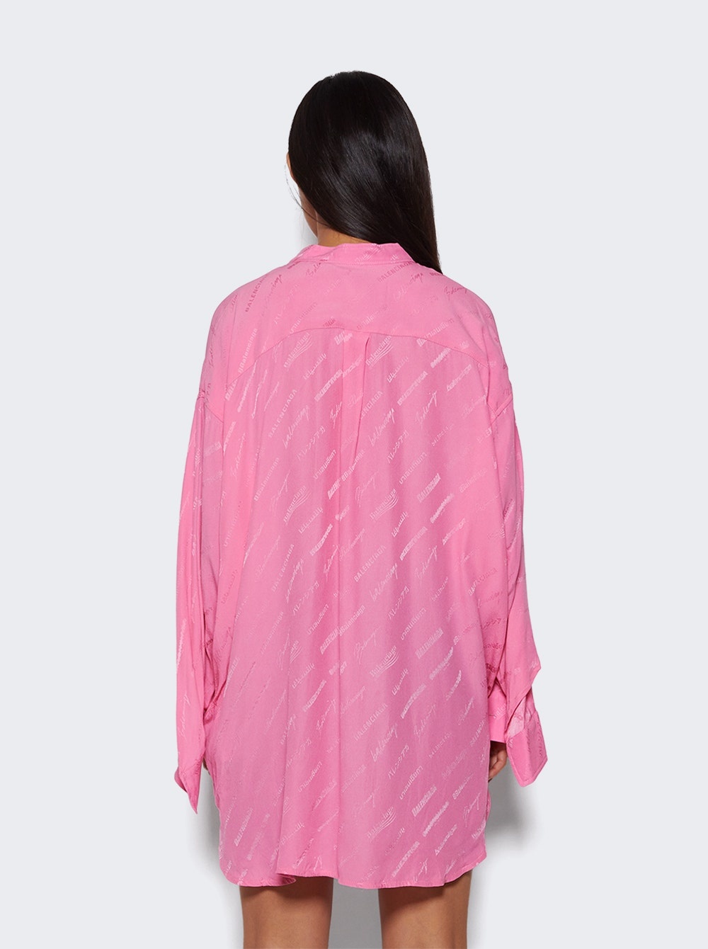 Logomania Allover Jacquard Shirt Pink - 5