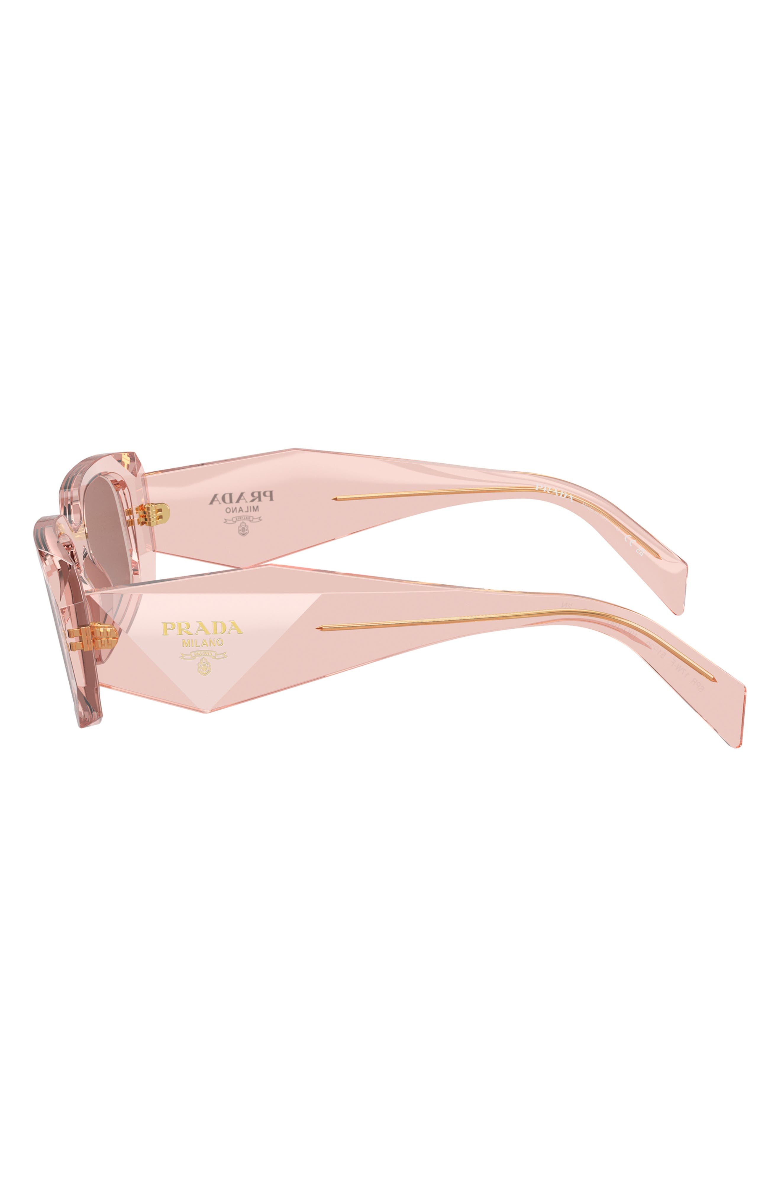 Prada 51mm Rectangular Sunglasses in Lite Brown at Nordstrom - 3