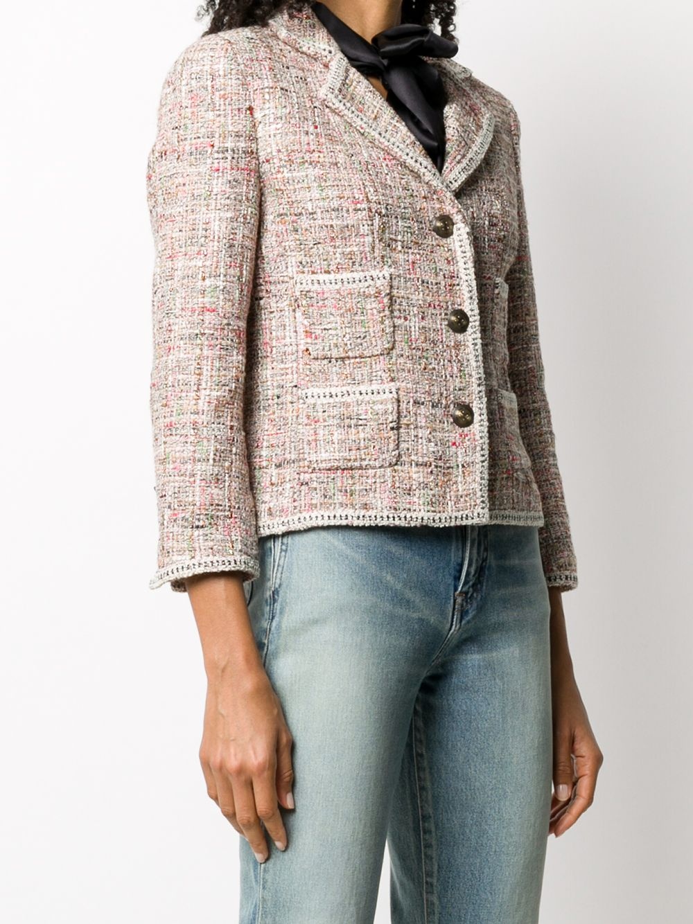 bouclé tailored jacket - 3