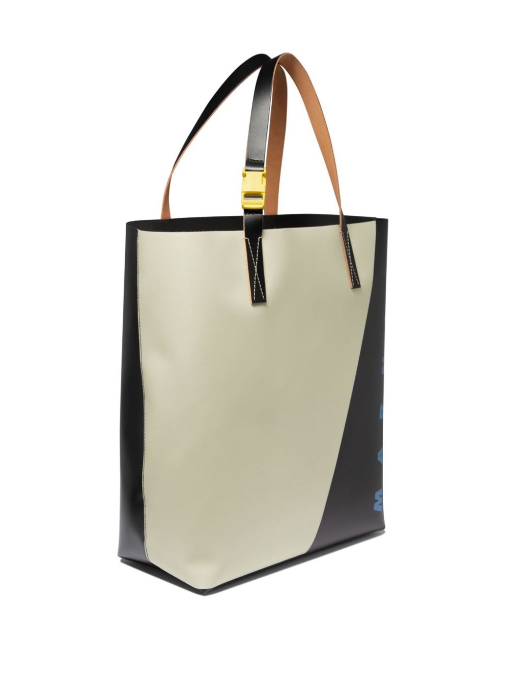 logo-print leather tote bag - 3