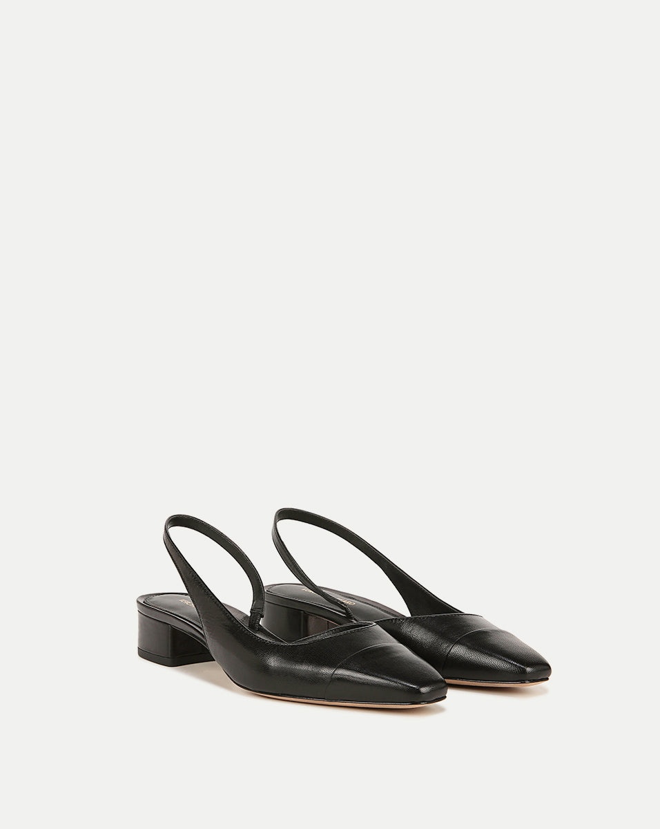 CECILE LEATHER CAP-TOE SLINGBACK - 2