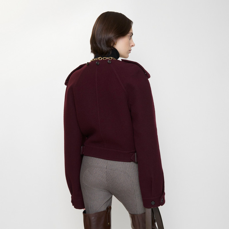 Detachable Scarf Wool Jacket 5