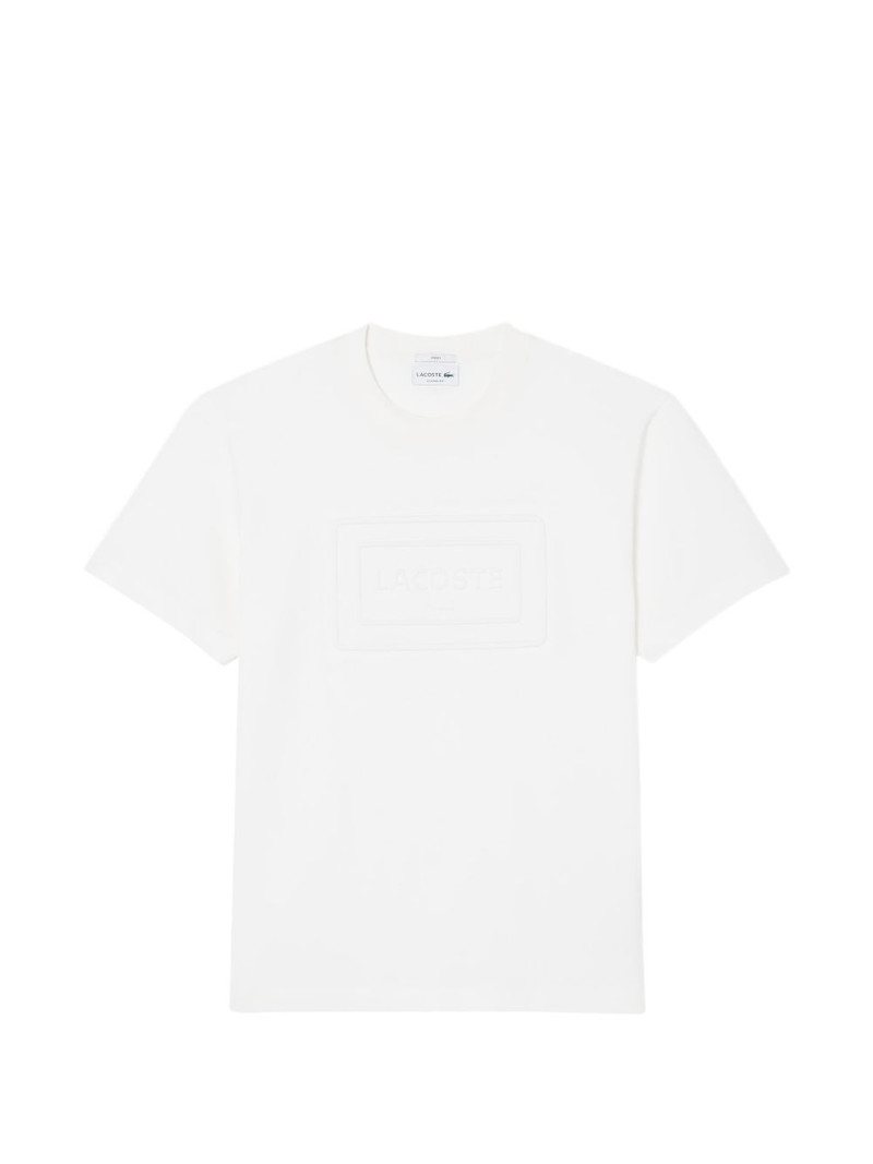 embossed-logo round-neck T-shirt 1