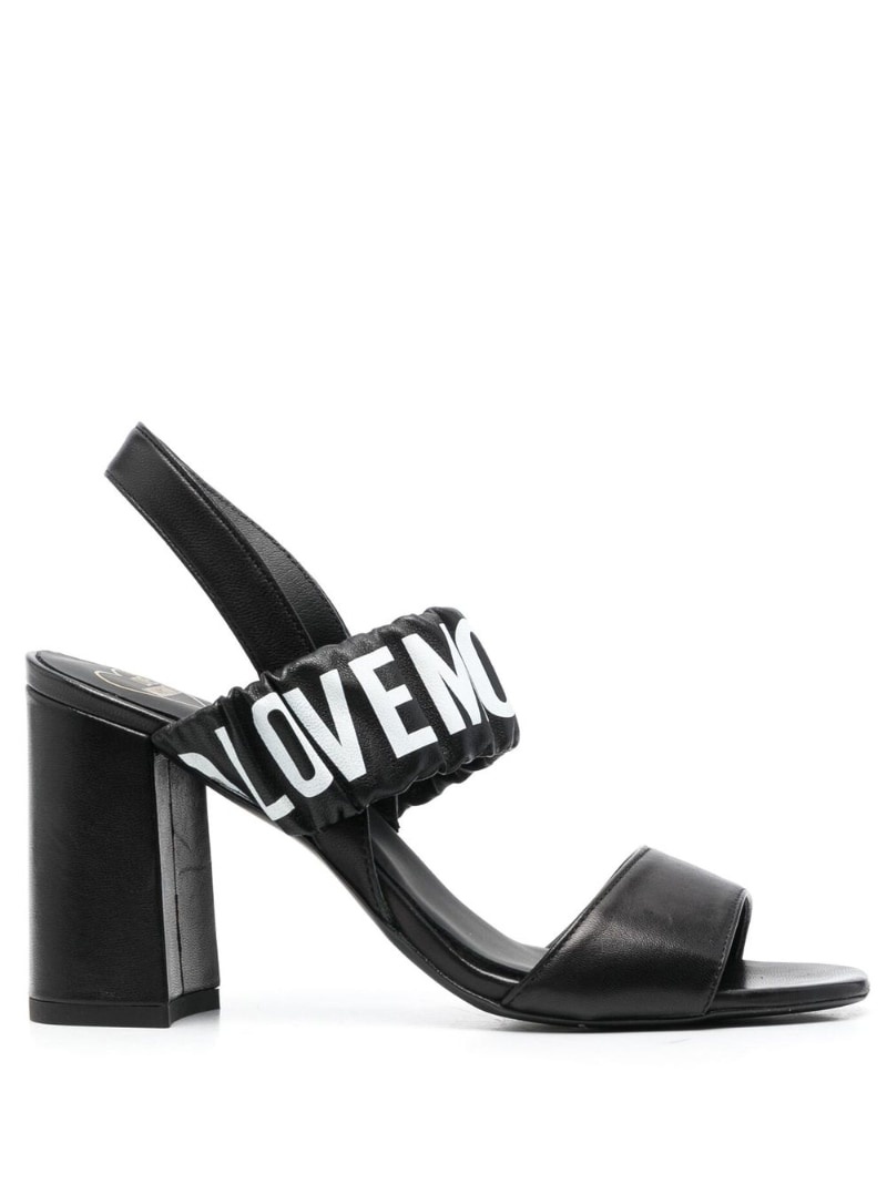 logo-print slingback 90mm sandals - 1