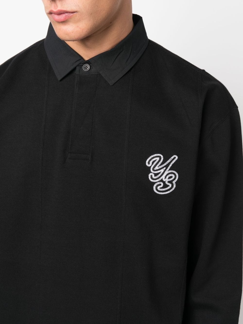 logo-embroidered cotton shirt - 5