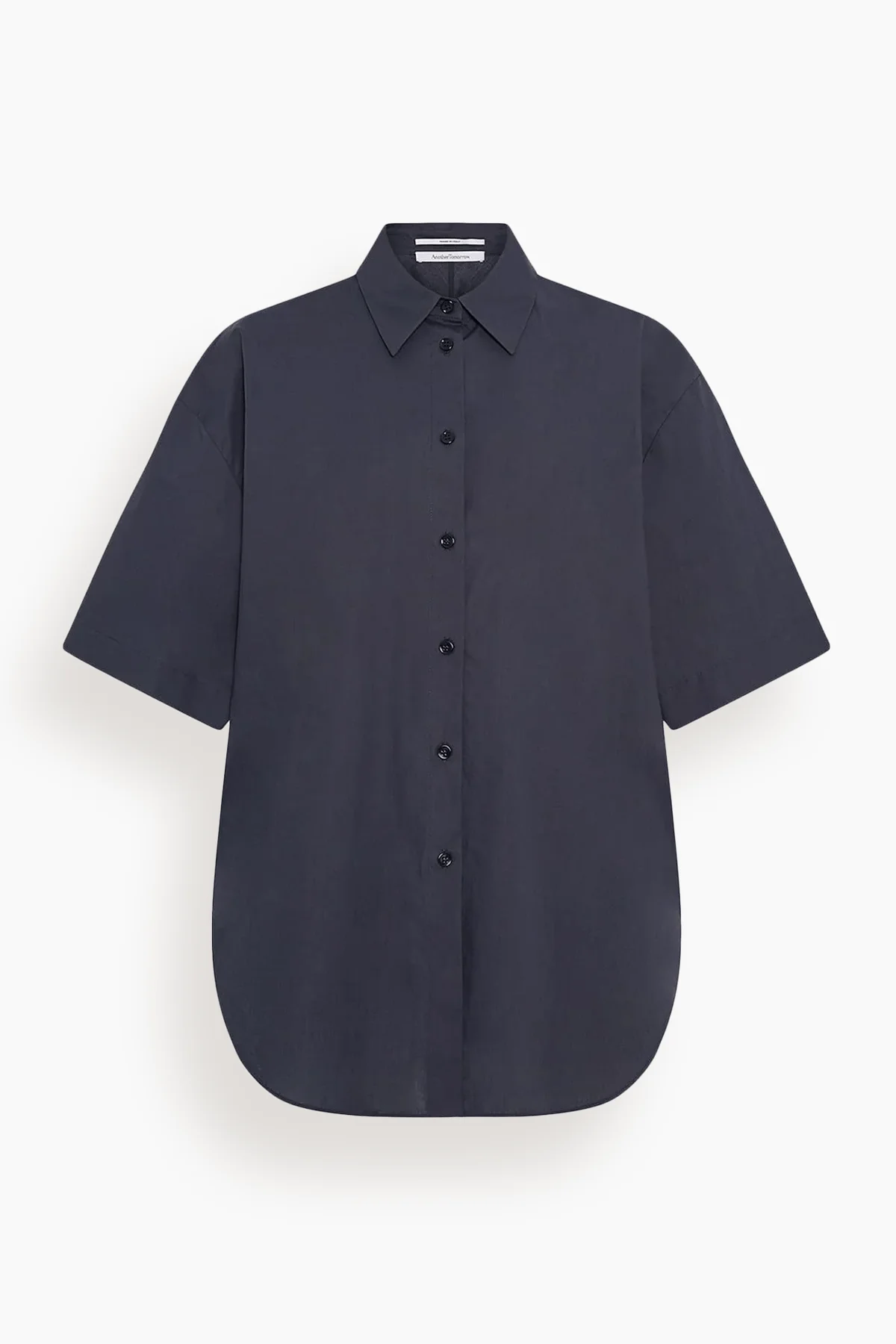 Poplin Short Sleeve Shirt in Midnight - 1