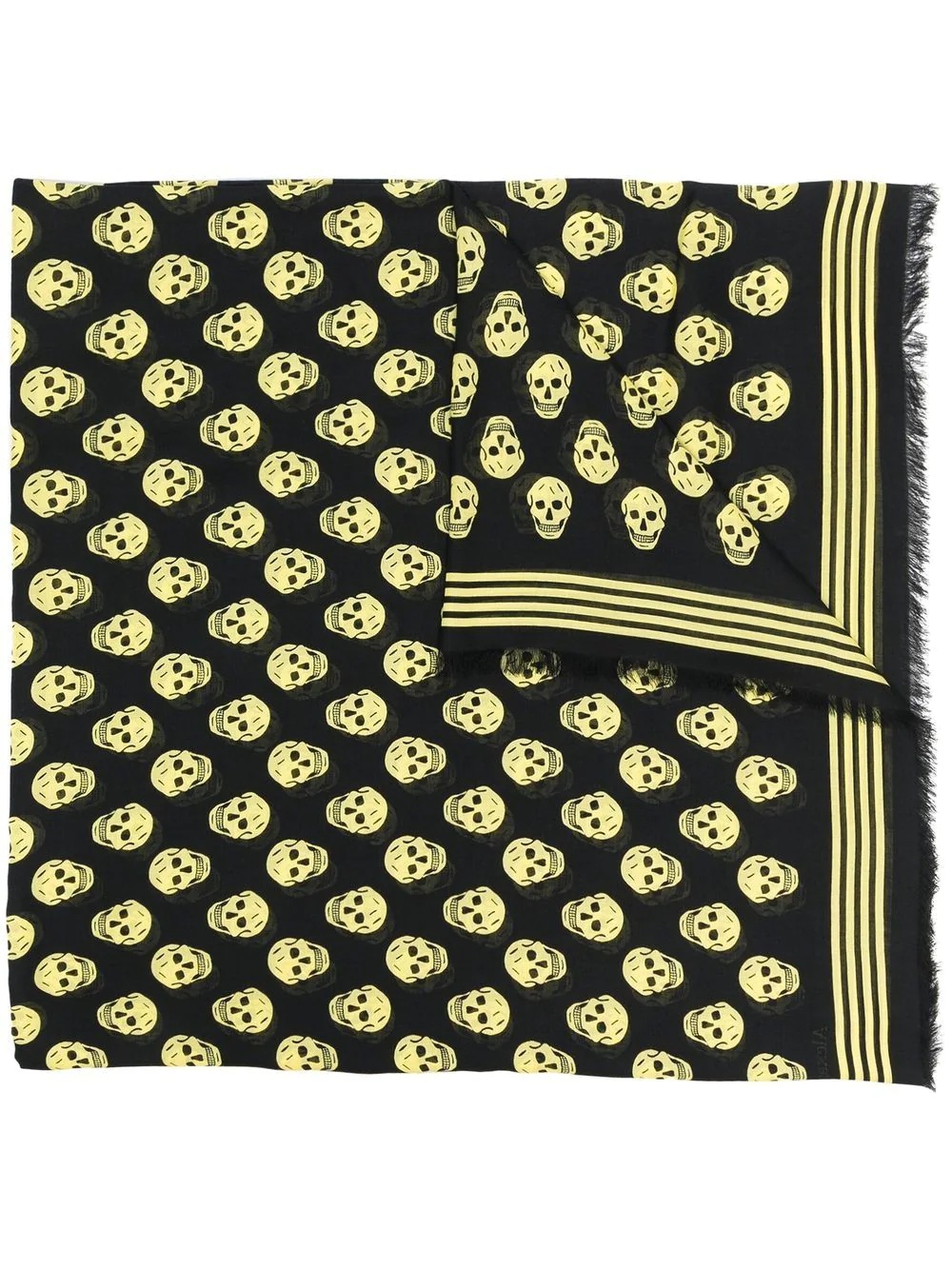 Skull logo embroidered scarf - 1