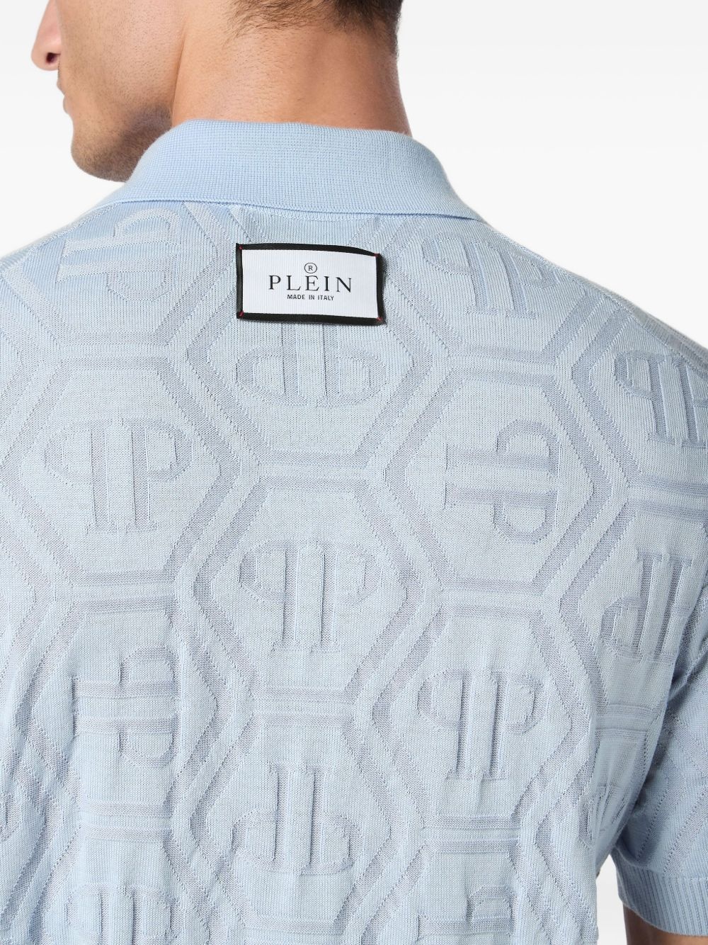 monogram-jacquard polo shirt - 5