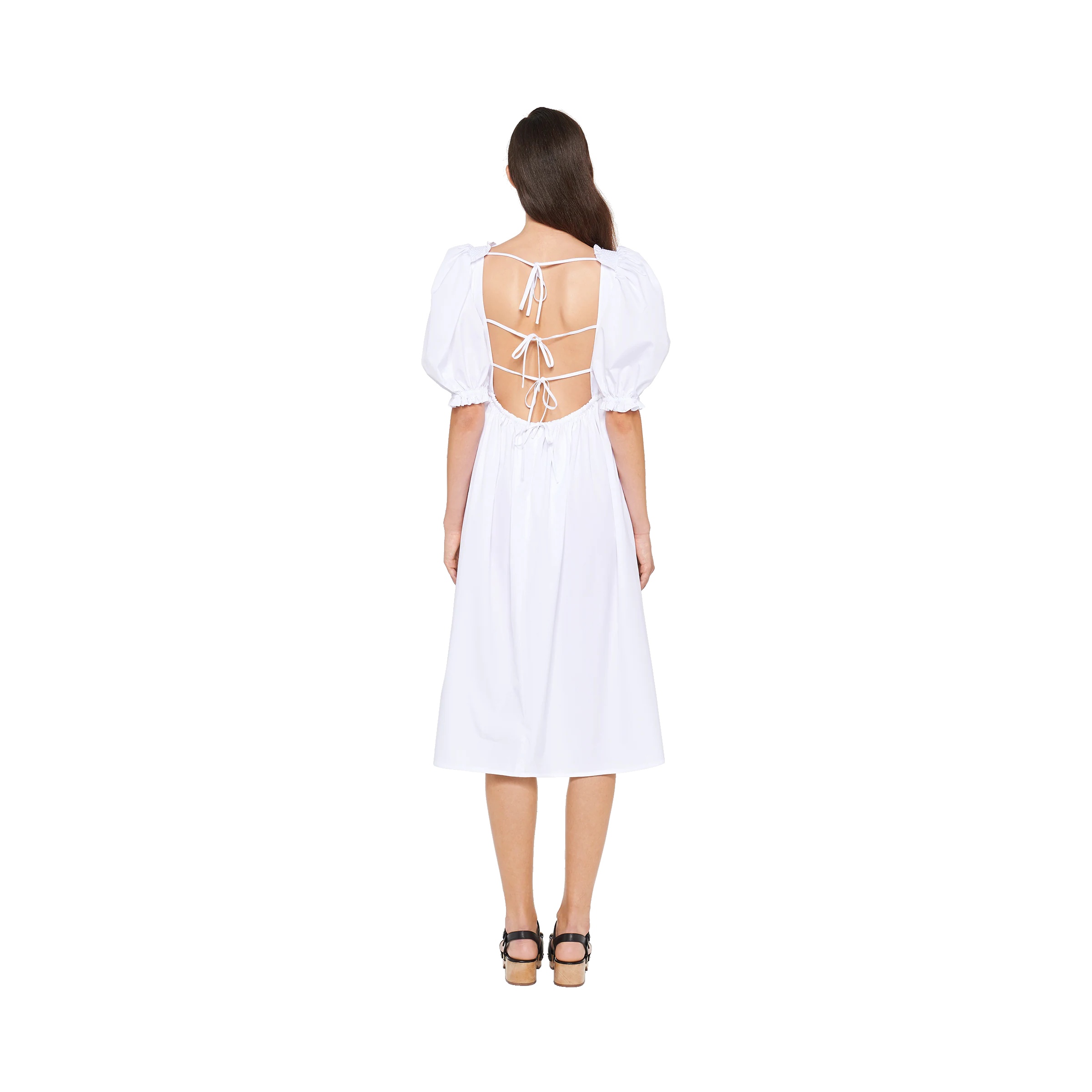 Embroidered poplin dress - 4