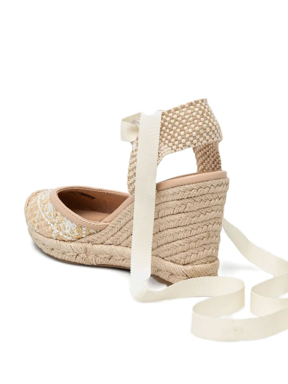 100mm Charmi embroidered wedge espadrilles - 3