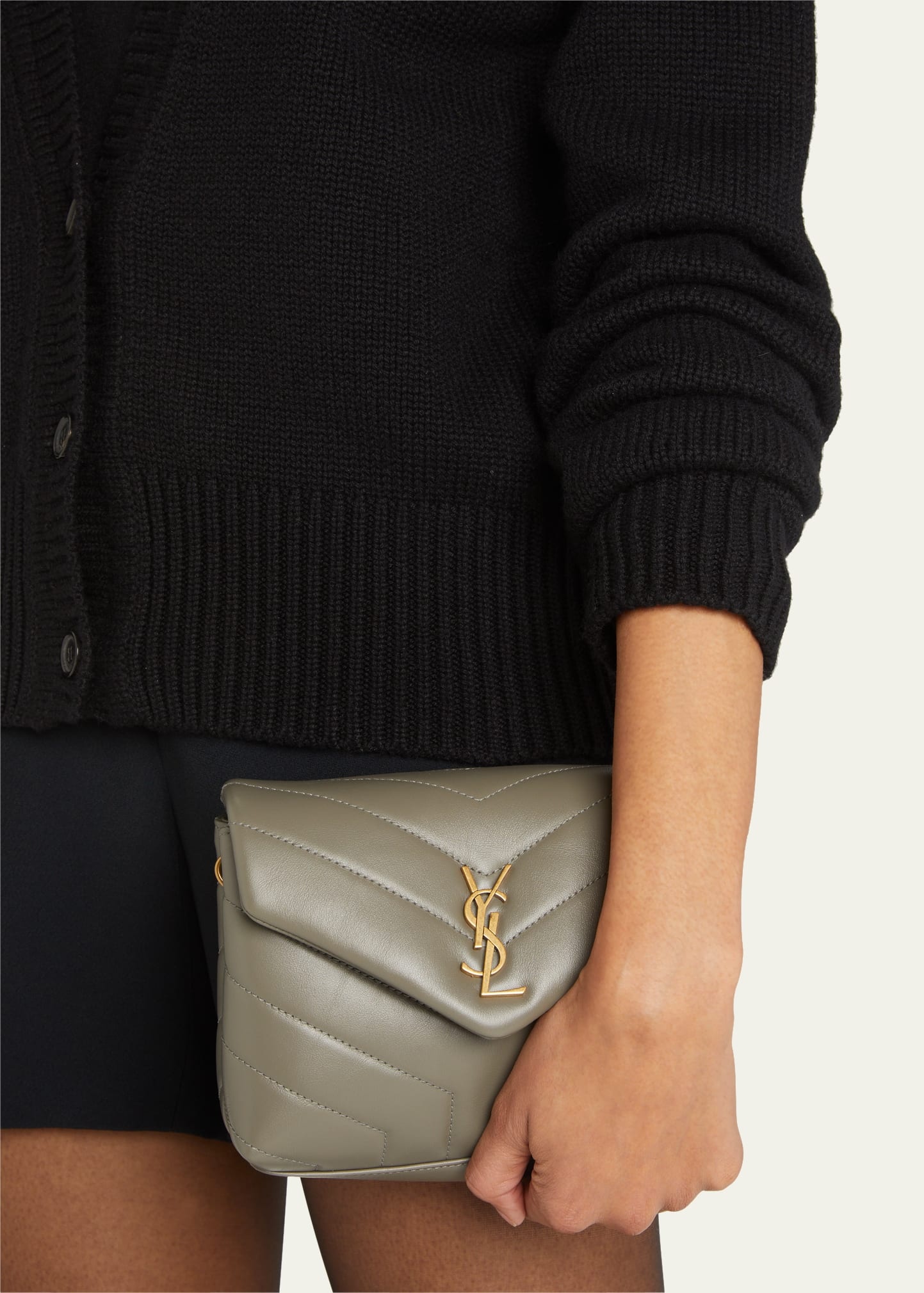 SAINT LAURENT Loulou Toy YSL Matelasse Calfskin Envelope Crossbody Bag bergdorfgoodman REVERSIBLE