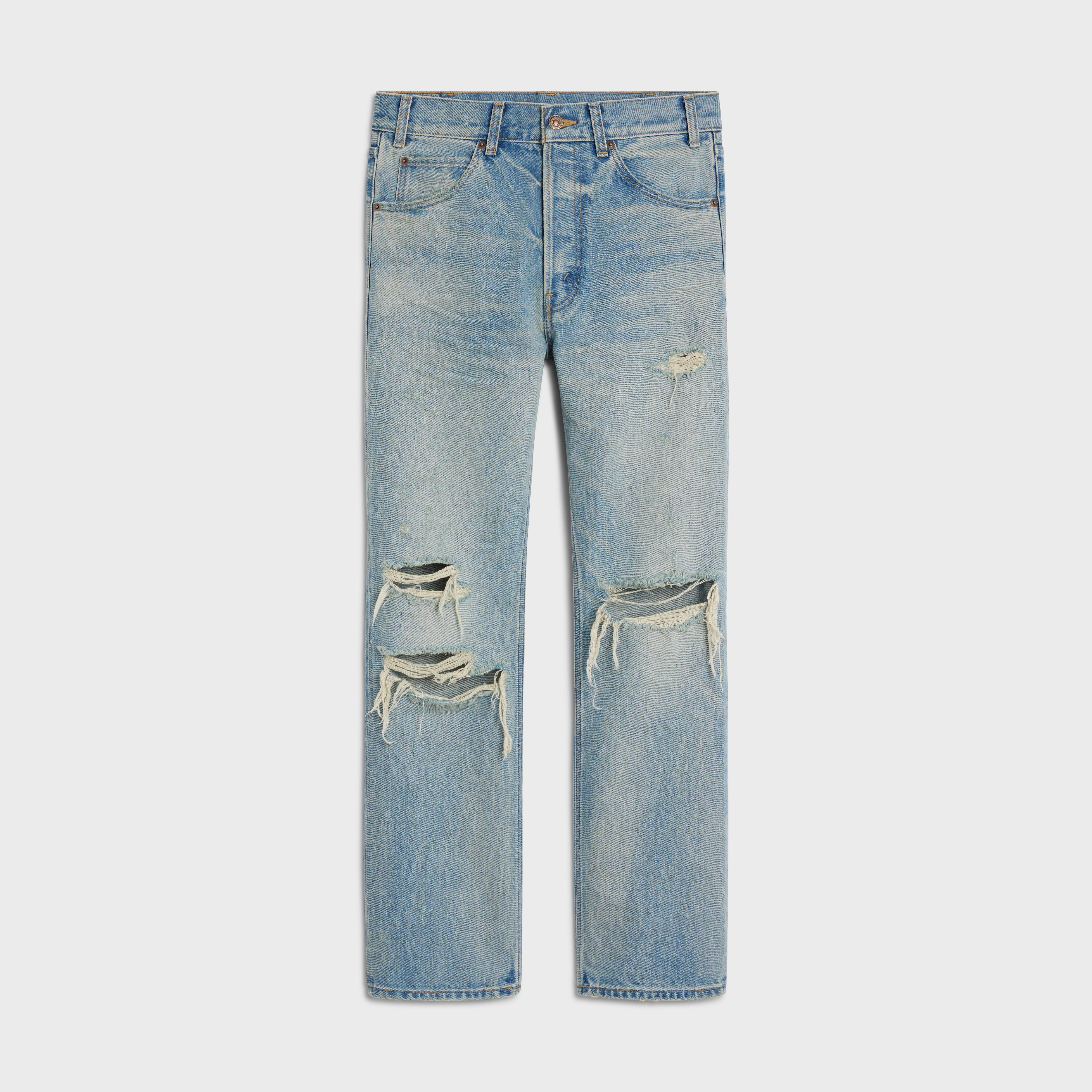 kurt jeans in destroyed westside wash denim - 1