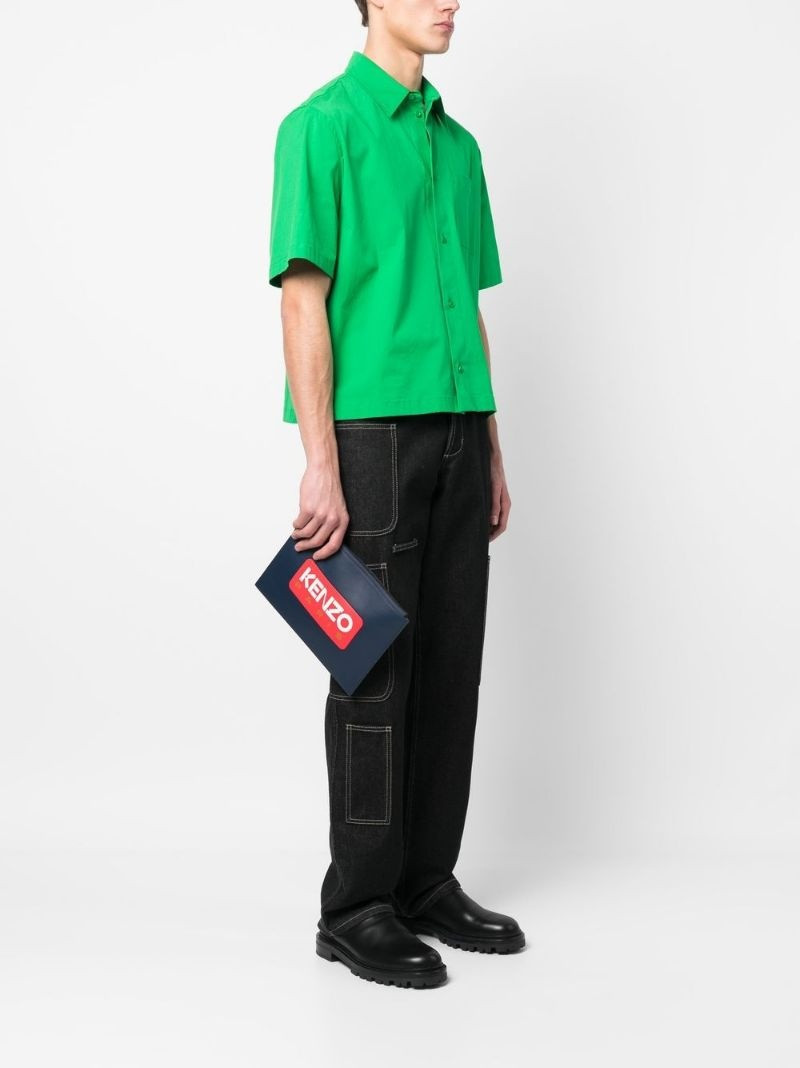 KENZO logo-print clutch bag outlook