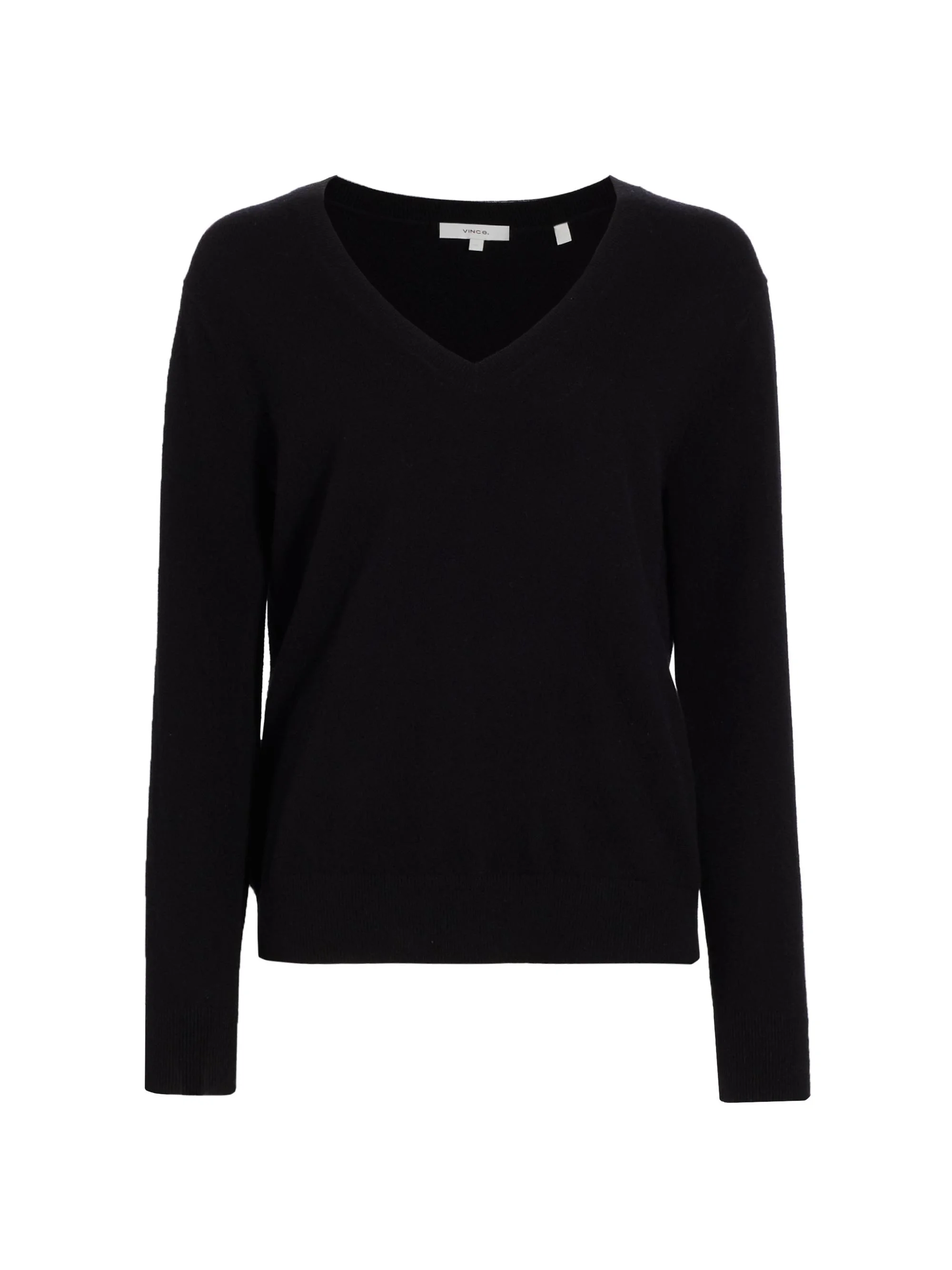 Women's Weekend V-Neck Cashmere Sweater - Black - 1