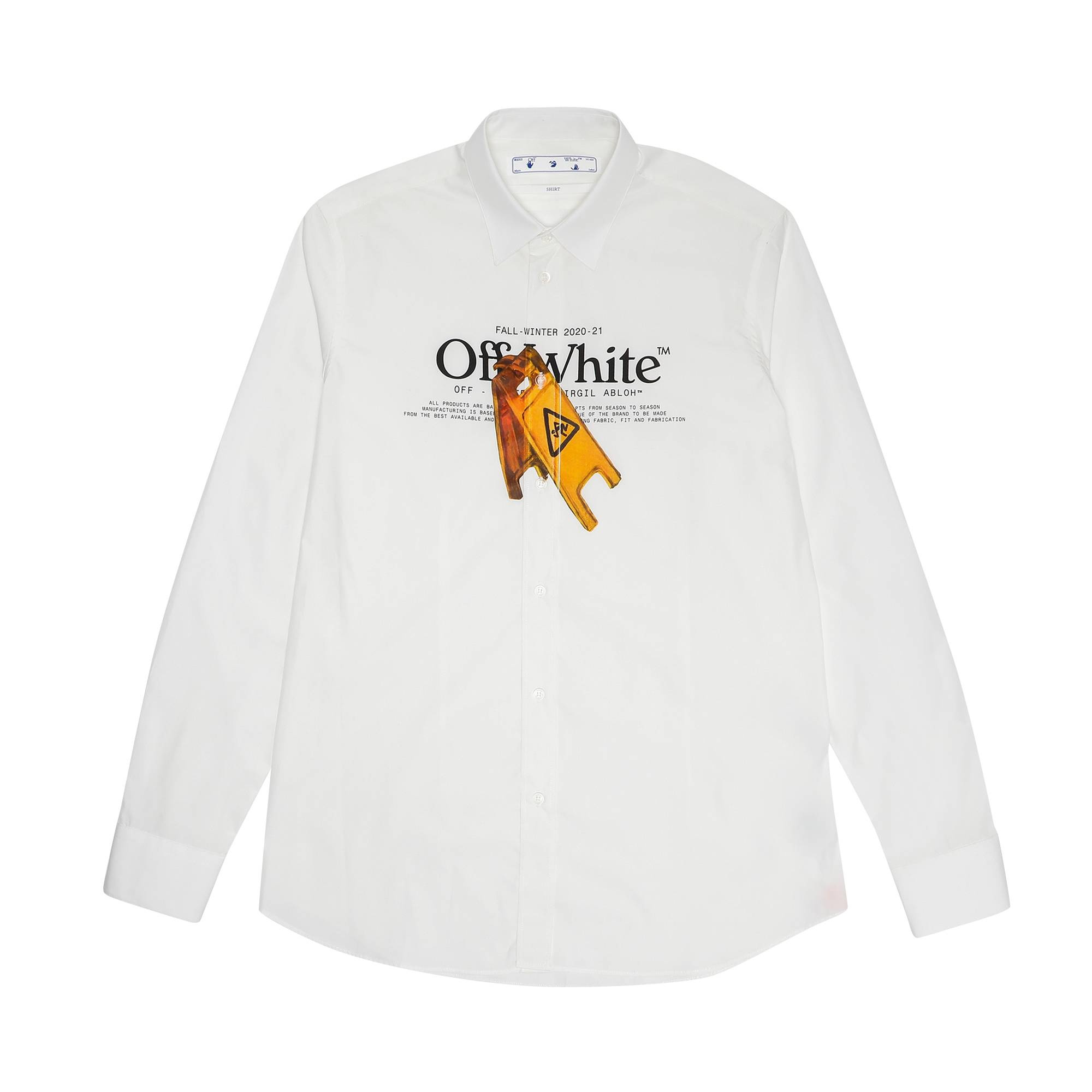 Off-White Pascal Wet Floor Print Shirt 'White/Yellow' - 1