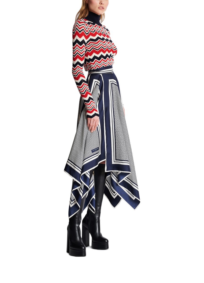 Monogrammed scarf skirt - 7