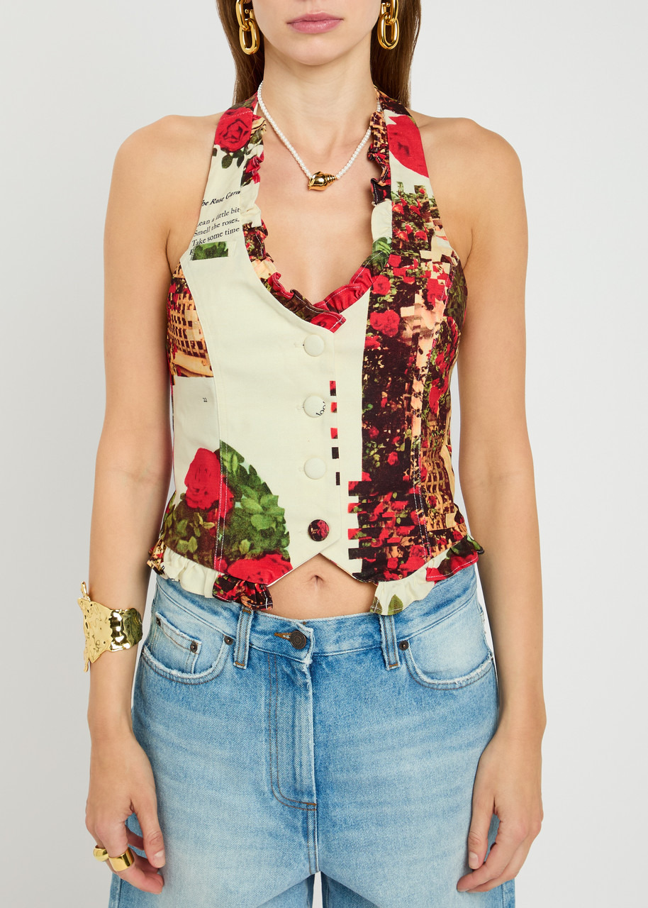 House OF Sunny The Rose Garden Printed Canvas top - 2