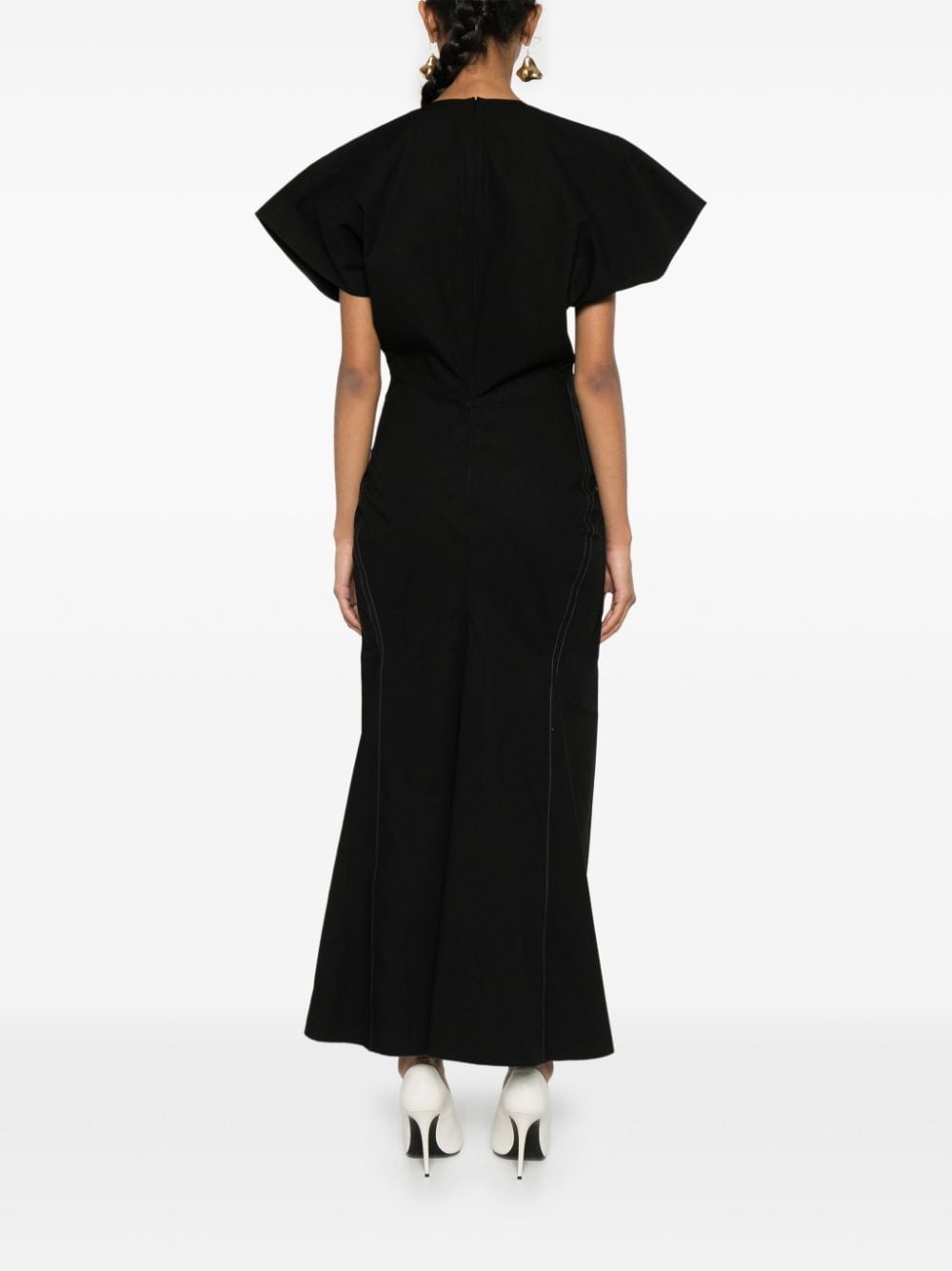 flared poplin dress - 4