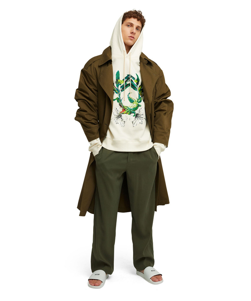 MSGM Solid color viscose fluid pants with straight legs outlook