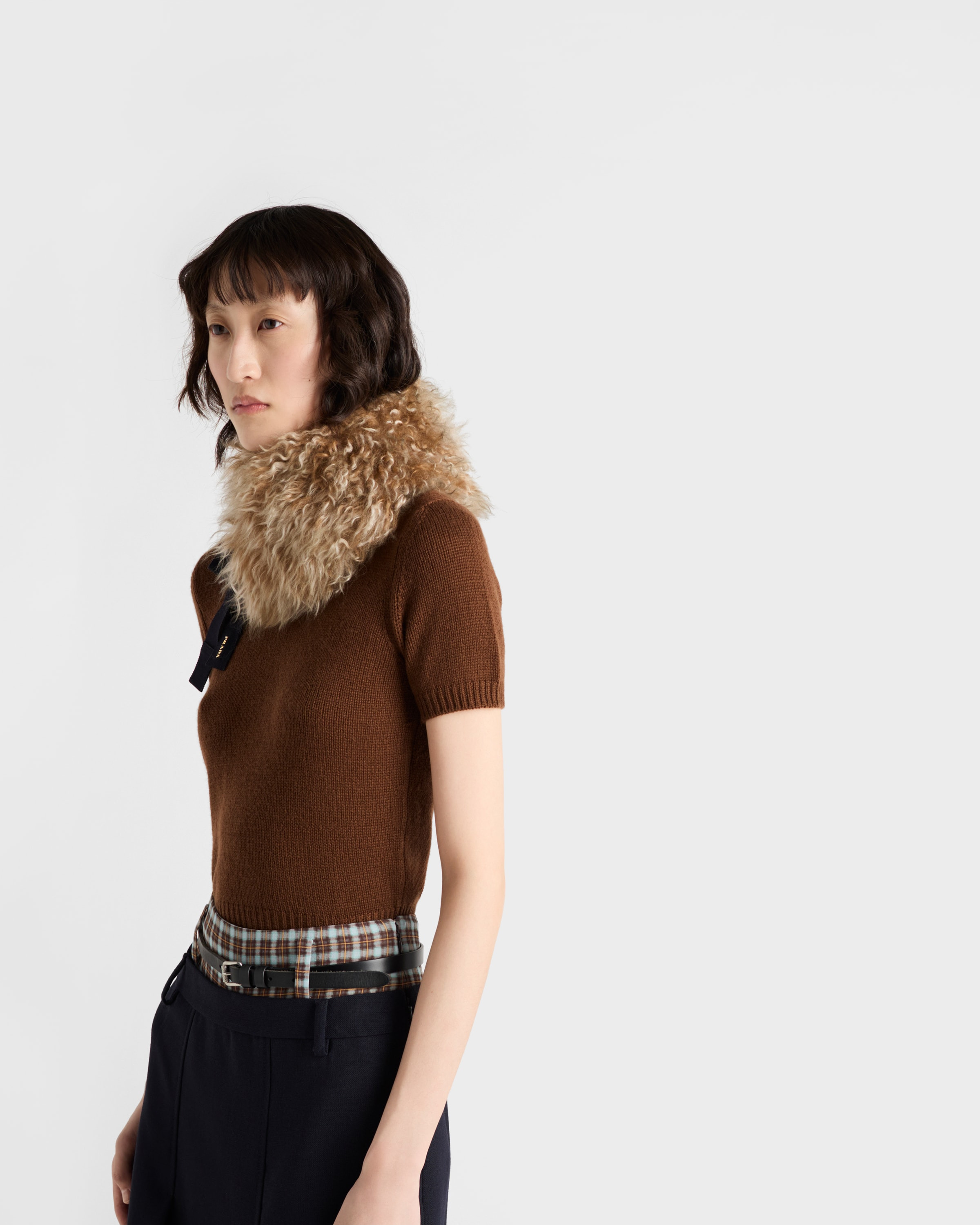 Short-sleeved cashmere sweater - 4