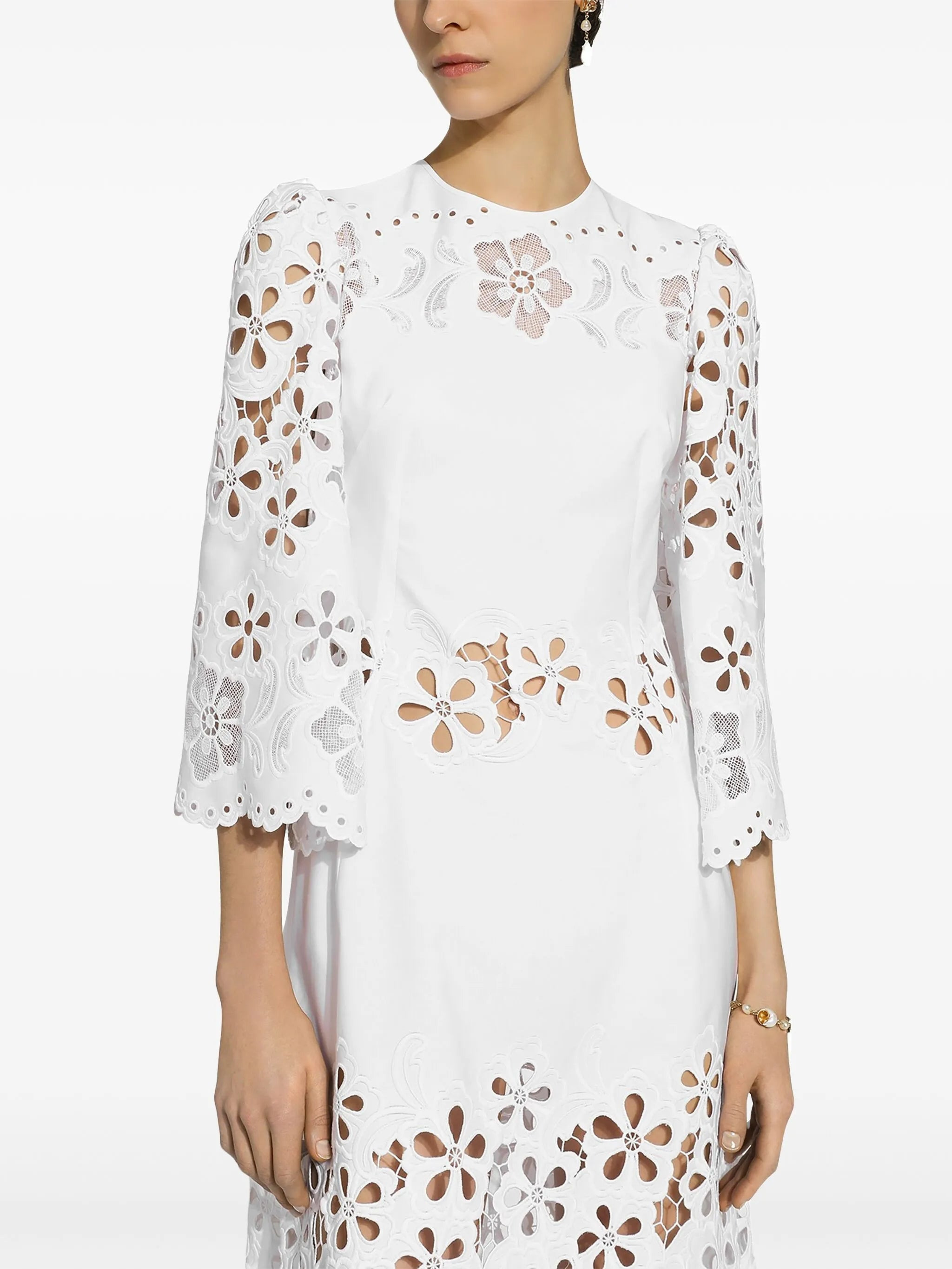 cut-out stretch-cotton midi dress - 5