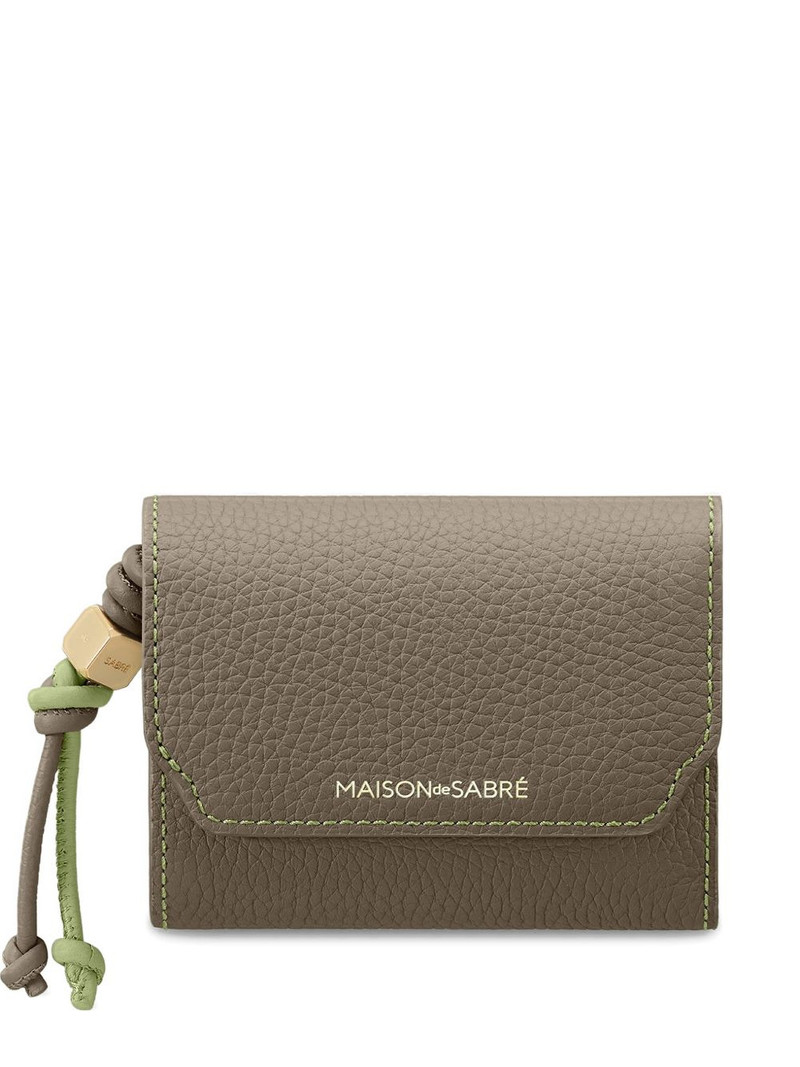 MAISON de SABRÉ pebbled leather trifold wallet outlook