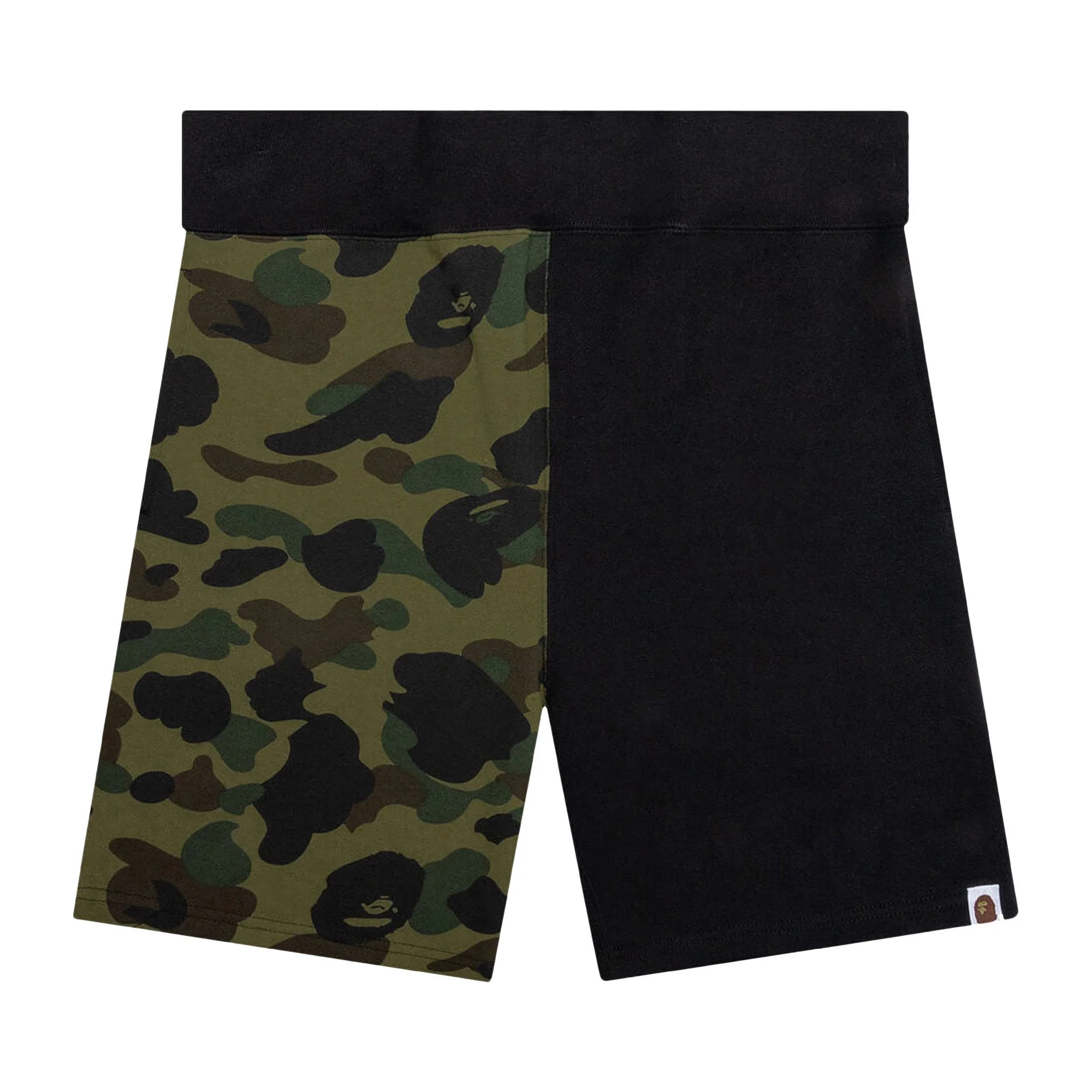 BAPE 1st Camo Back Shark Sweatshorts 'Green' - 1