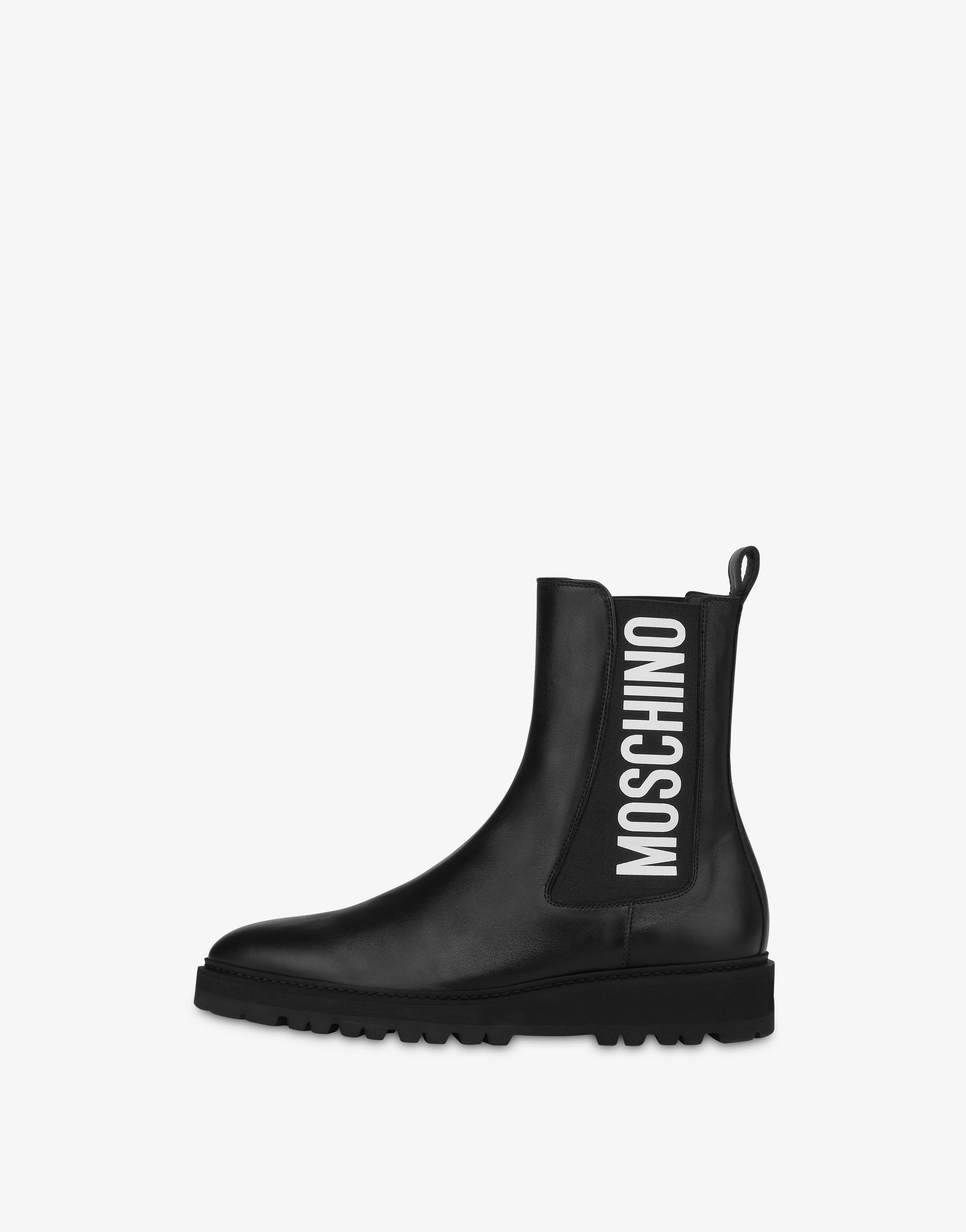 CALFSKIN BEATLES ANKLE BOOTS WITH LOGO - 2