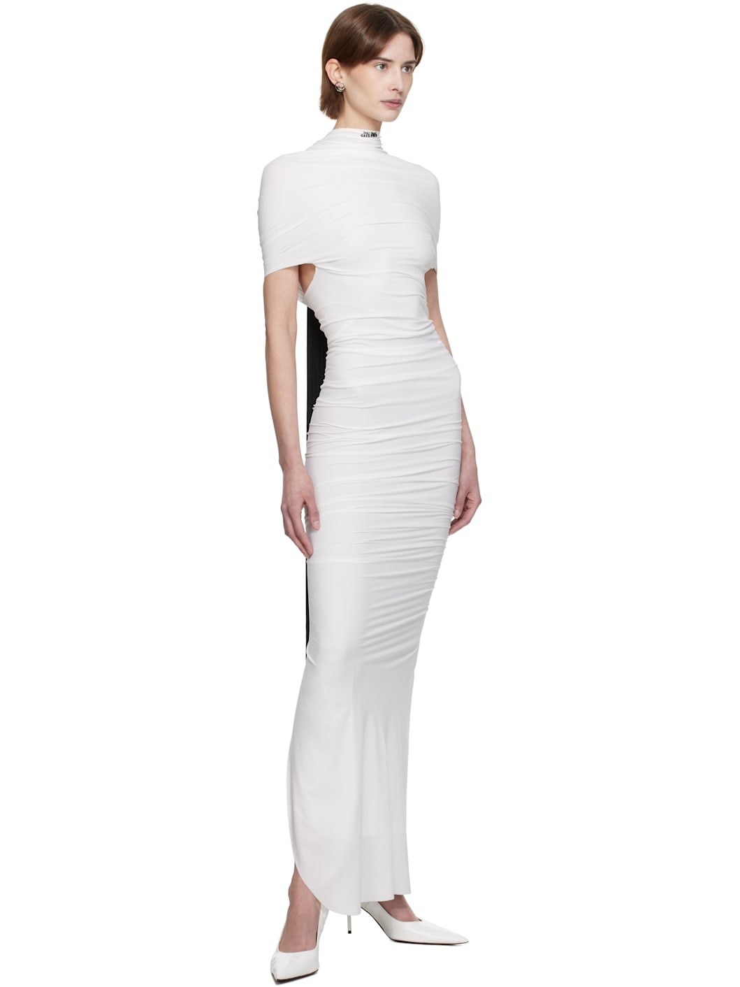 White 'The Fringed' Maxi Dress - 4