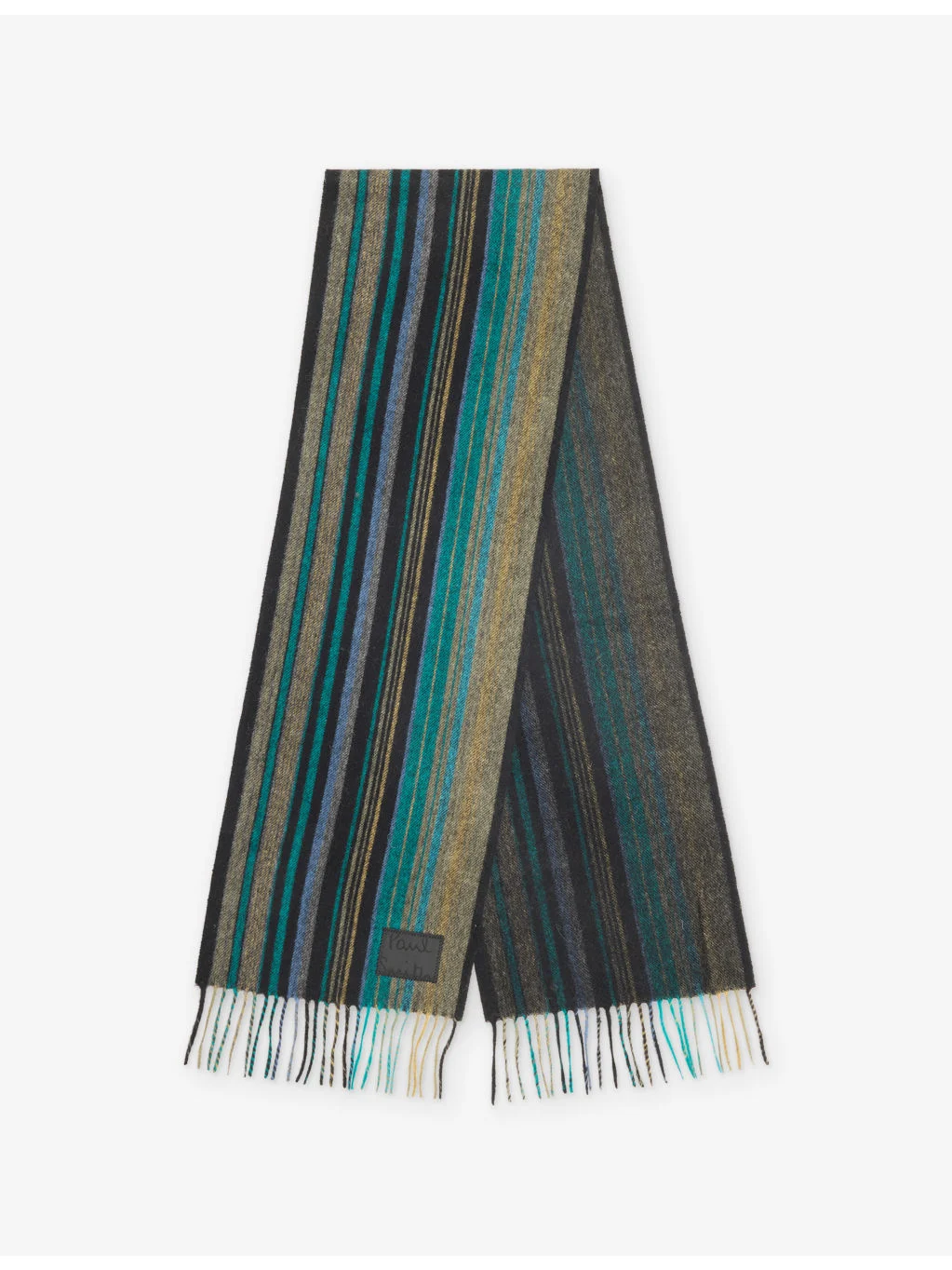 Trent Stripe Wool Scarf - 1