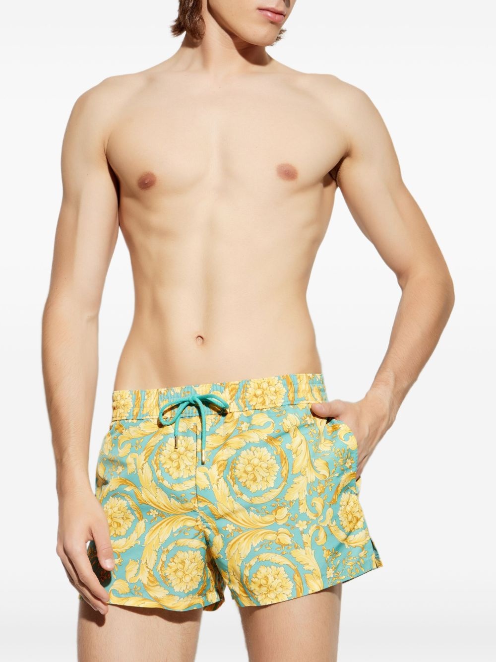 Barocco-print swim shorts - 2