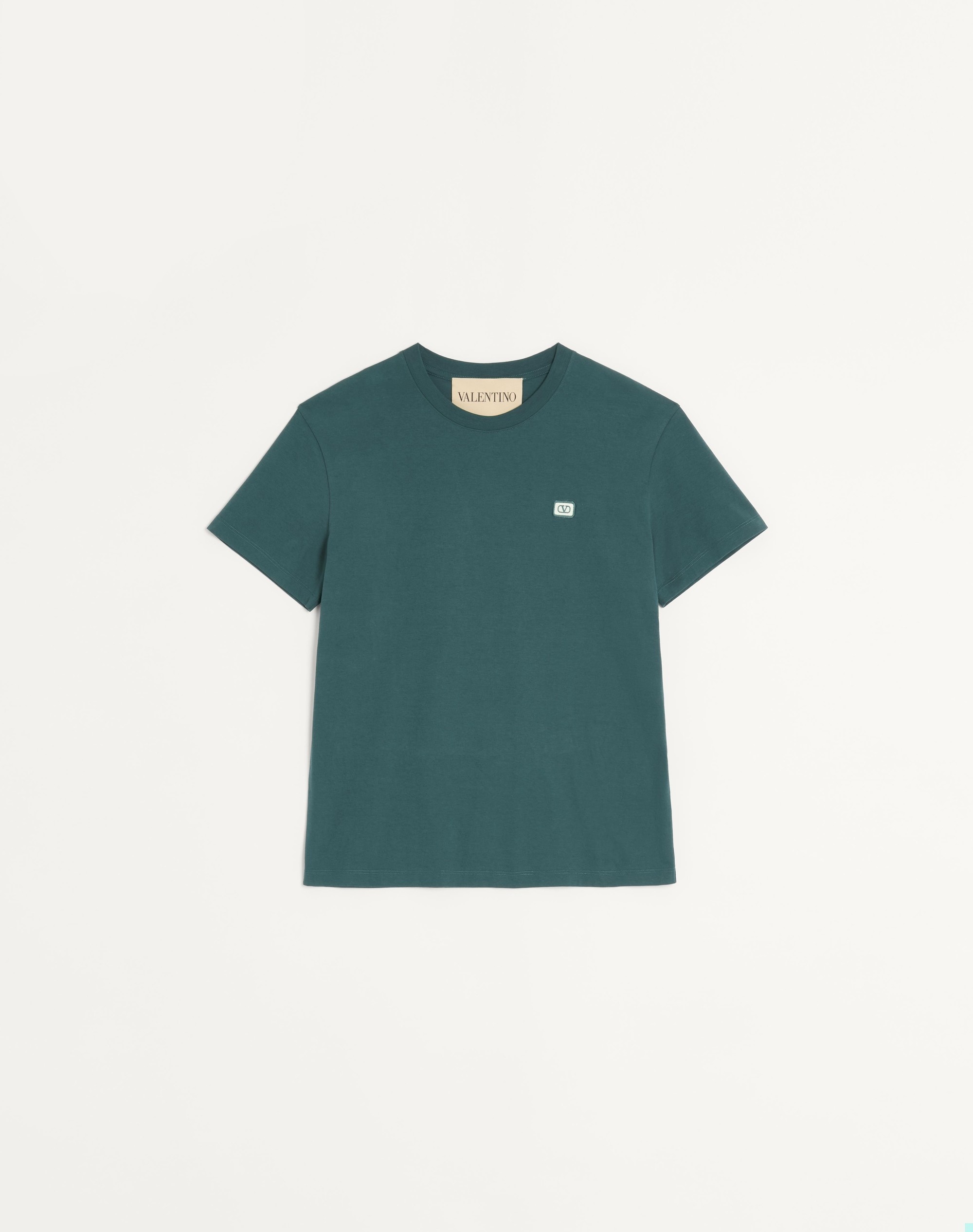 COTTON T-SHIRT WITH VLOGO PATCH - 1