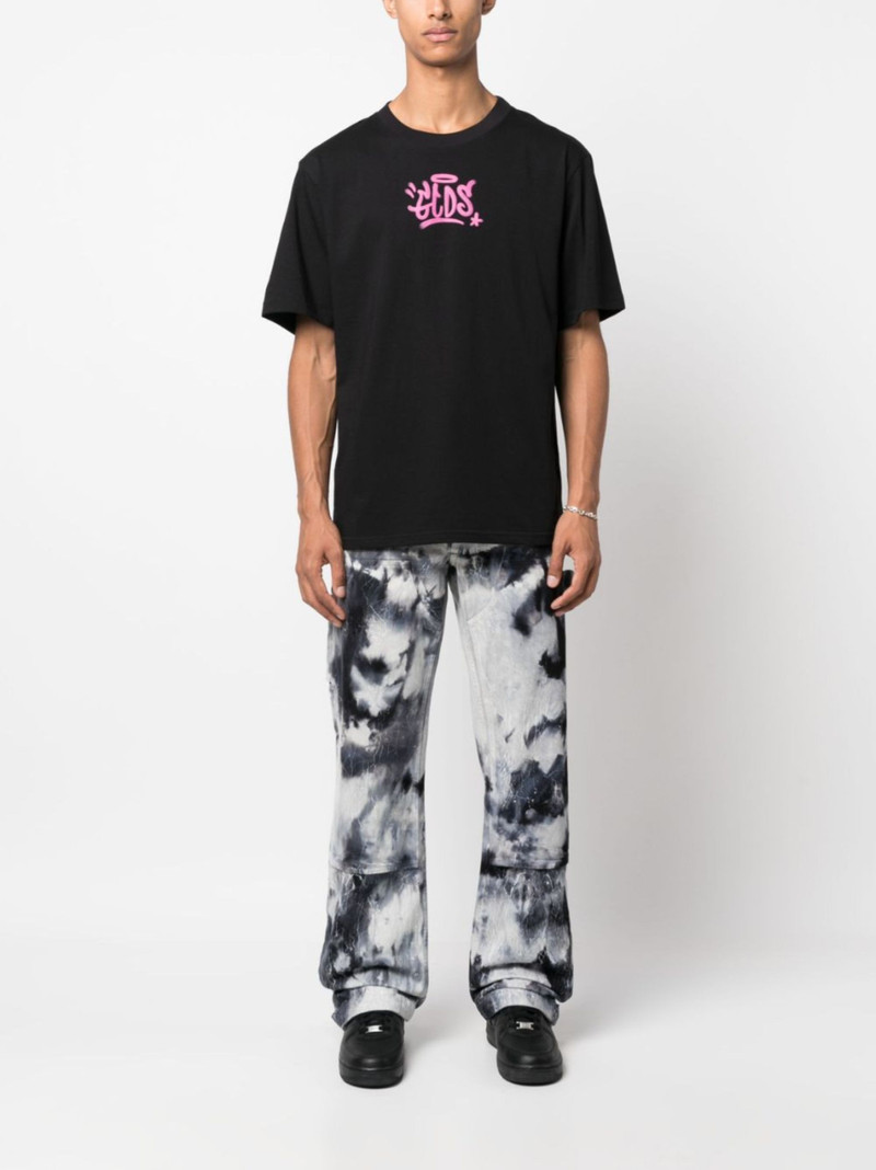 GCDS graffiti-print cotton T-shirt outlook