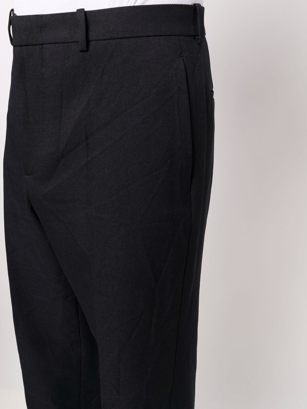 piped-trim drop crotch trousers - 5