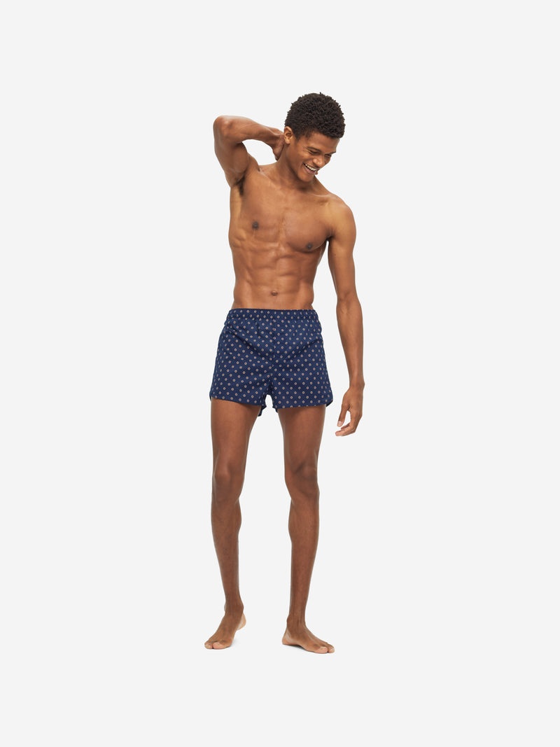 Men's Modern Fit Boxers Nelson 90 Cotton Batiste Navy - 4