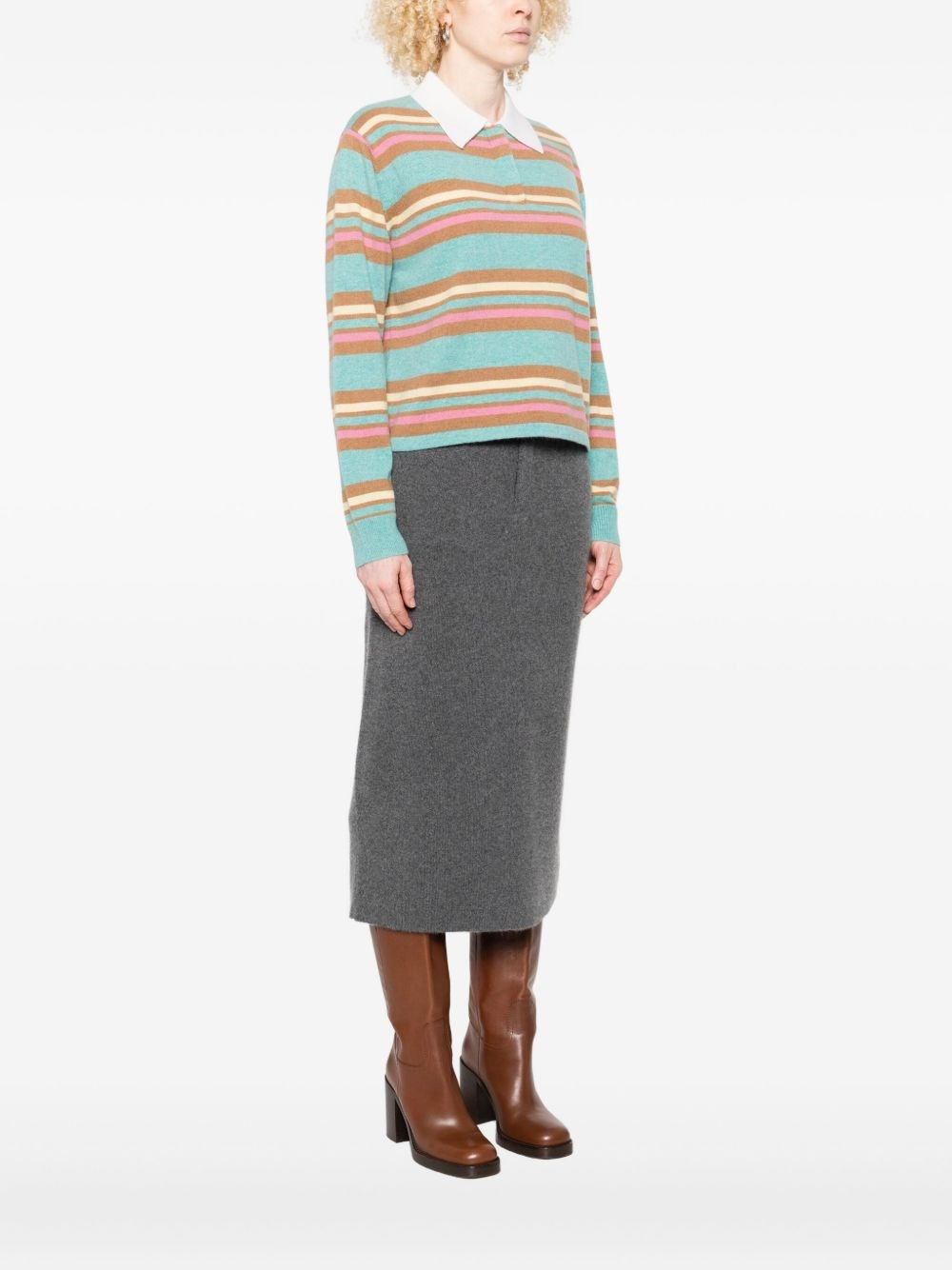 Striped polo shirt - 3
