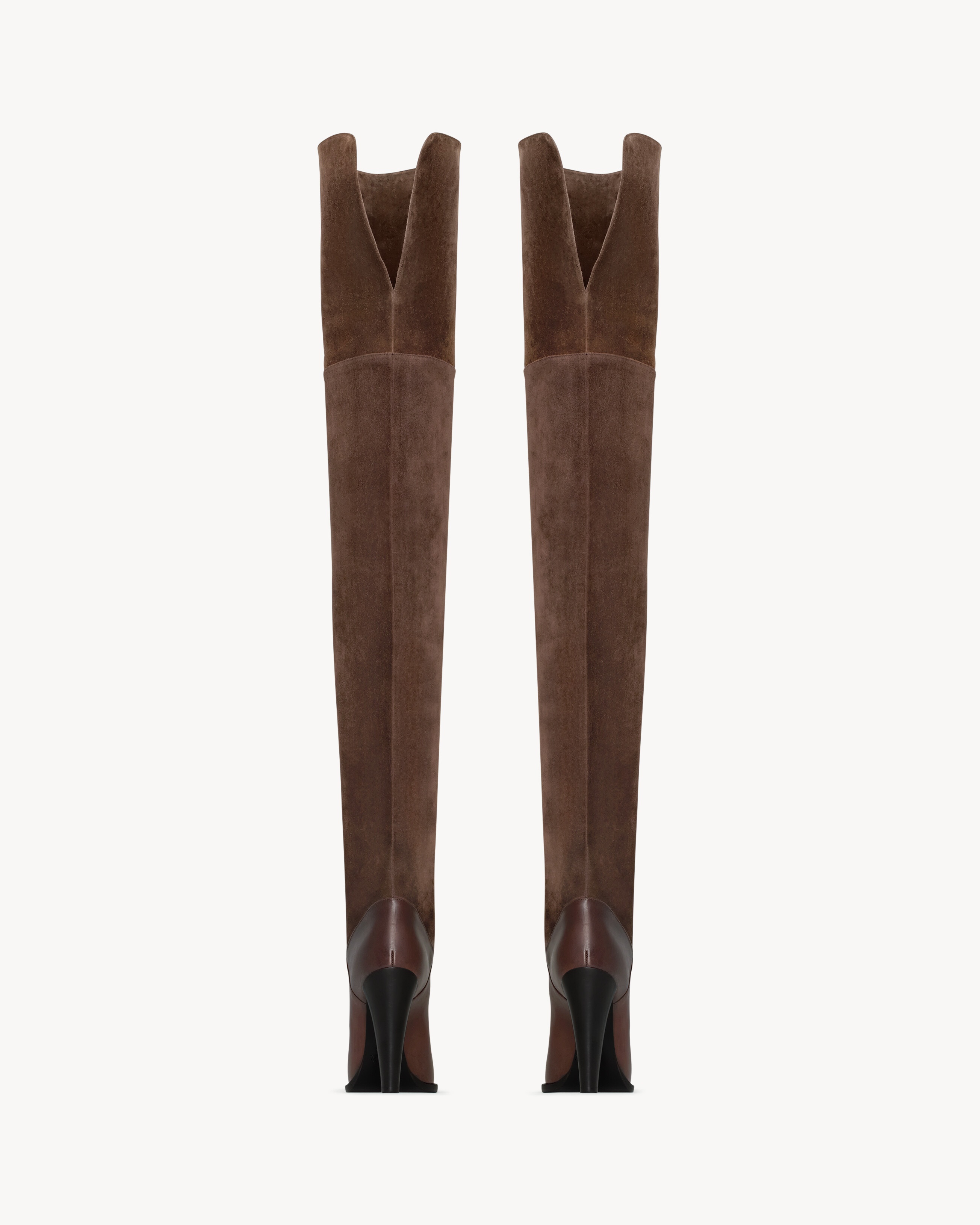 NADJA BOOTS IN SMOOTH LEATHER AND SUEDE - 3