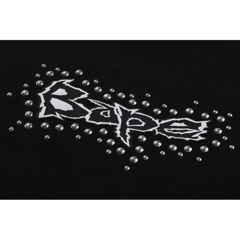 A BATHING APE® BAPE Studs Logo Relaxed Fit Tee 'Black' outlook