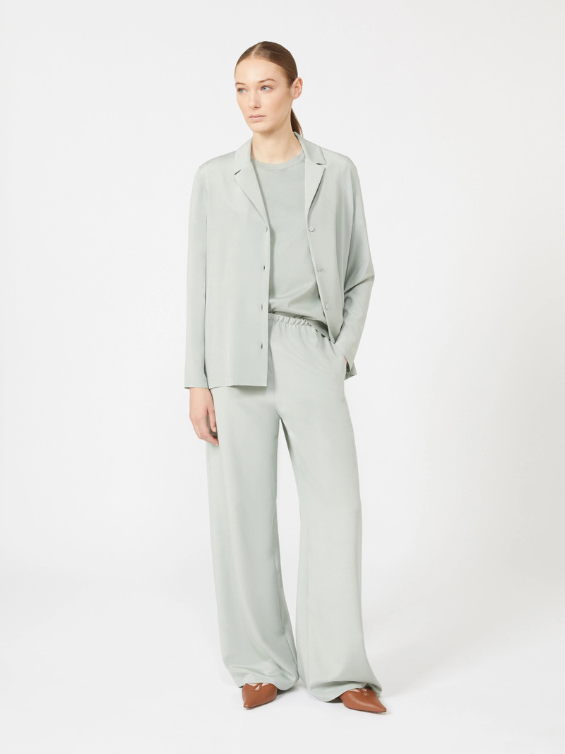 Max Mara AEDO Silk crêpe de Chine shirt - PASTEL GREEN outlook