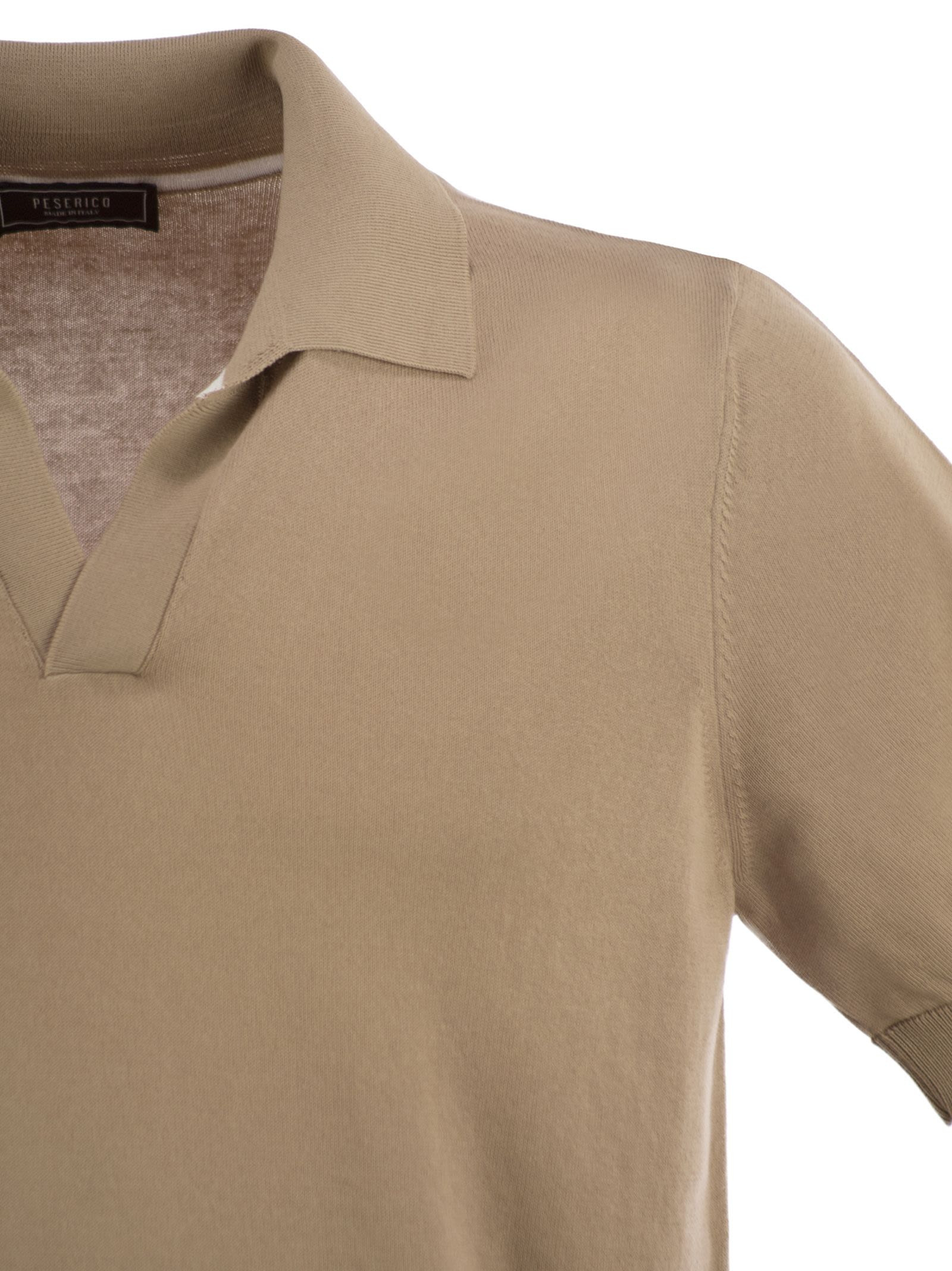Peserico - Peserico Men Polo Shirt In Pure Cotton Yarn - 4