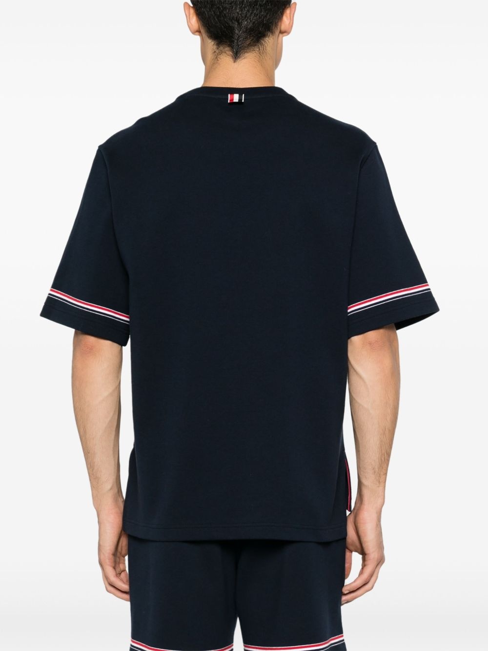 RWB-stripe cotton T-shirt - 4