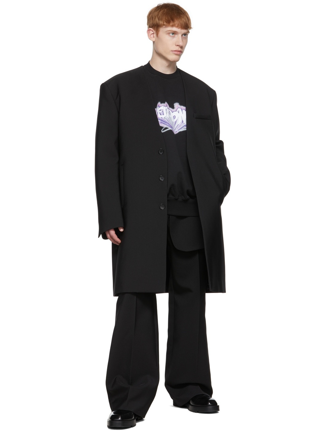 Black Cotton Sweatshirt - 4